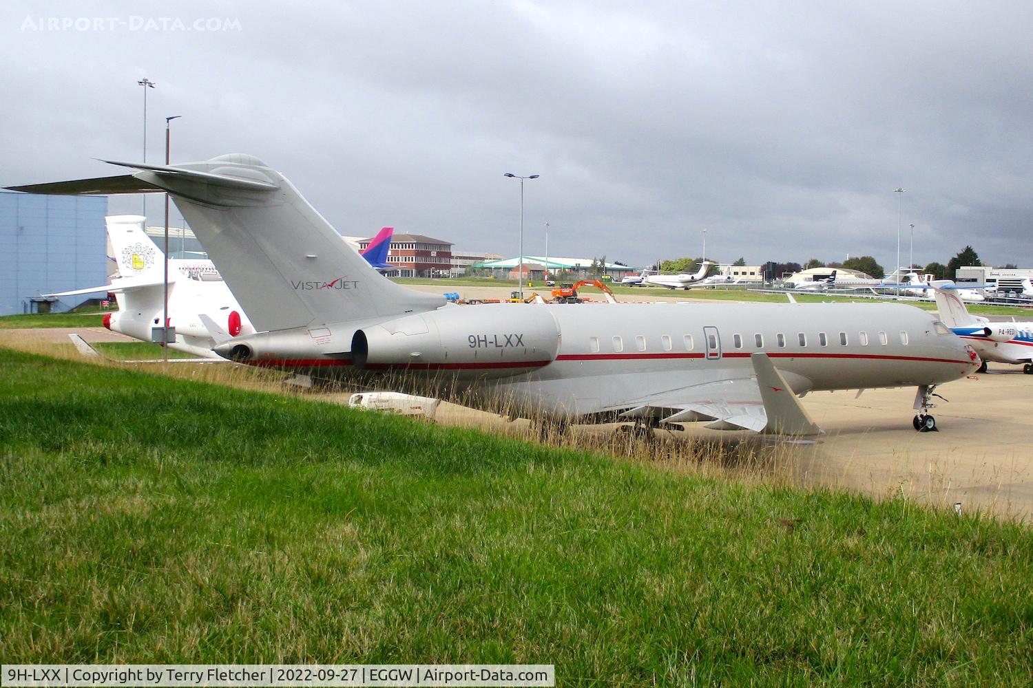 9H-LXX, 2010 Bombardier BD-700 1A10 Global Express C/N 9429, At Luton