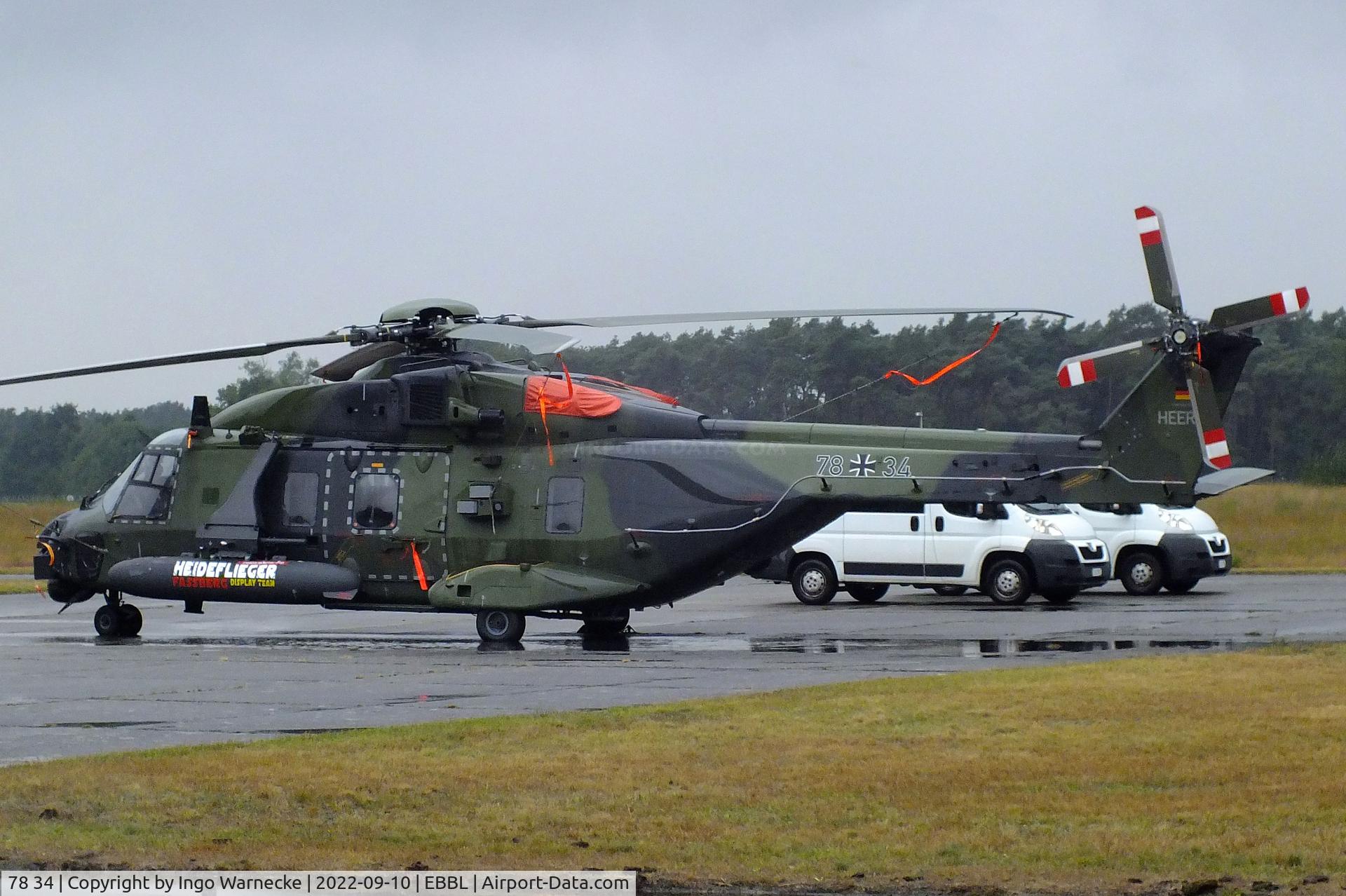 78 34, NHI NH-90 TTH Caiman Caiman C/N 1124, NHI NH90 TTH of the Heeresflieger (german army) Heideflieger display team at the 2022 Sanicole Spottersday at Kleine Brogel air base