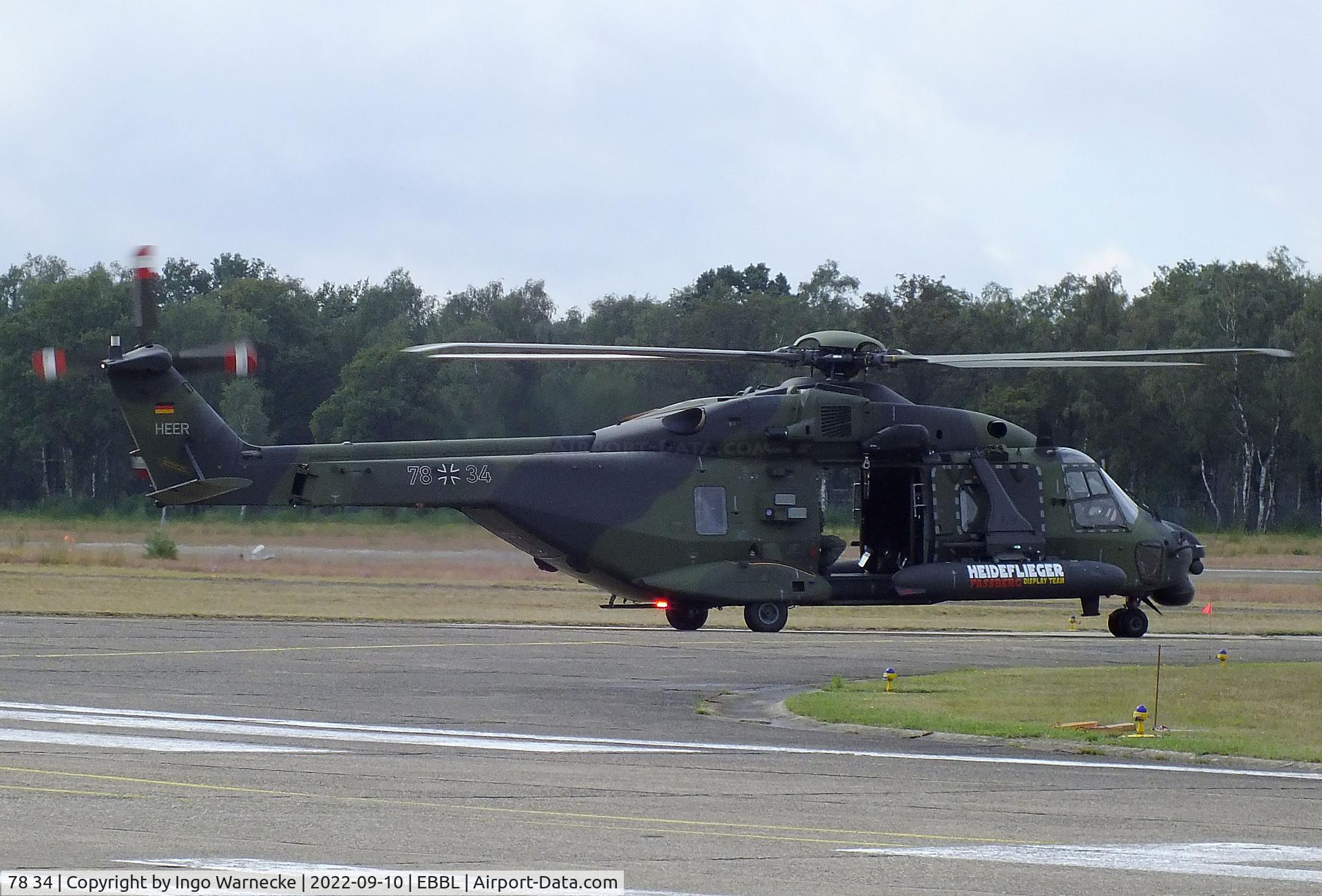 78 34, NHI NH-90 TTH Caiman Caiman C/N 1124, NHI NH90 TTH of the Heeresflieger (german army) Heideflieger display team at the 2022 Sanicole Spottersday at Kleine Brogel air base
