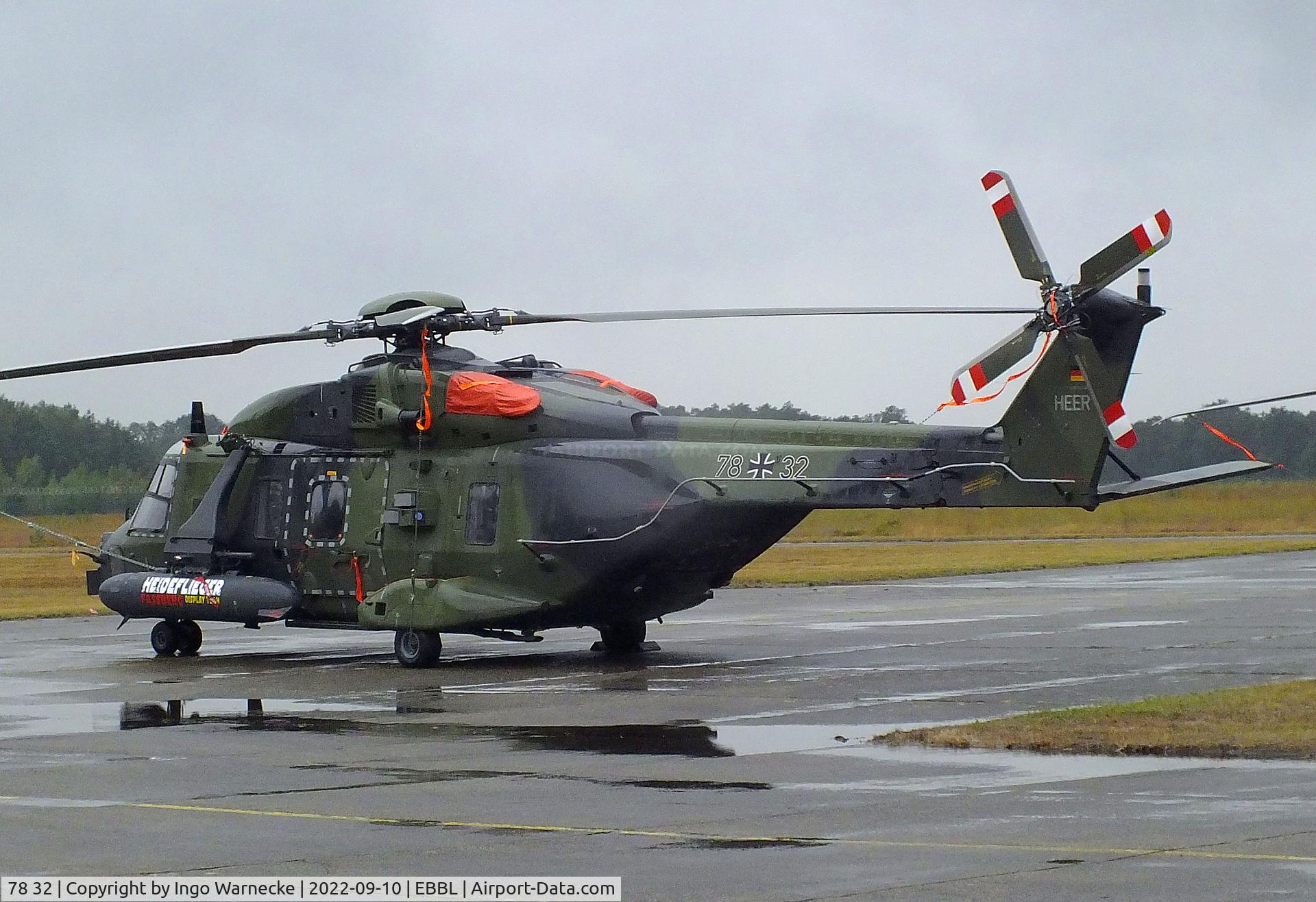 78 32, NHI NH-90 Caiman C/N TGEA32, NHI NH90 TTH of the Heeresflieger (german army) Heideflieger display team at the 2022 Sanicole Spottersday at Kleine Brogel air base
