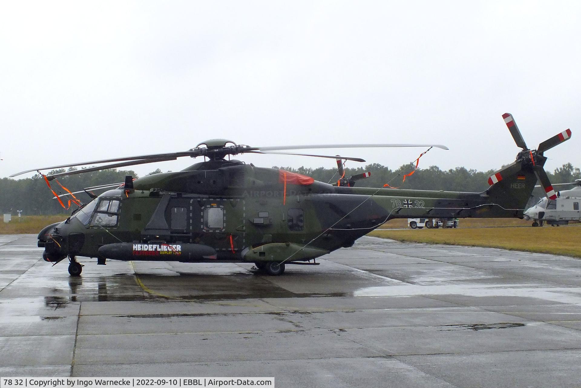 78 32, NHI NH-90 Caiman C/N TGEA32, NHI NH90 TTH of the Heeresflieger (german army) Heideflieger display team at the 2022 Sanicole Spottersday at Kleine Brogel air base