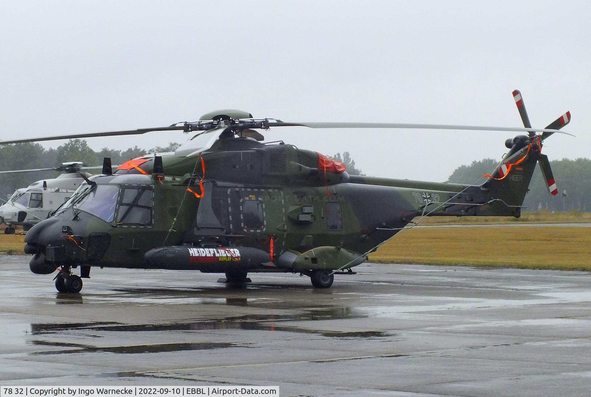 78 32, NHI NH-90 Caiman C/N TGEA32, NHI NH90 TTH of the Heeresflieger (german army) Heideflieger display team at the 2022 Sanicole Spottersday at Kleine Brogel air base
