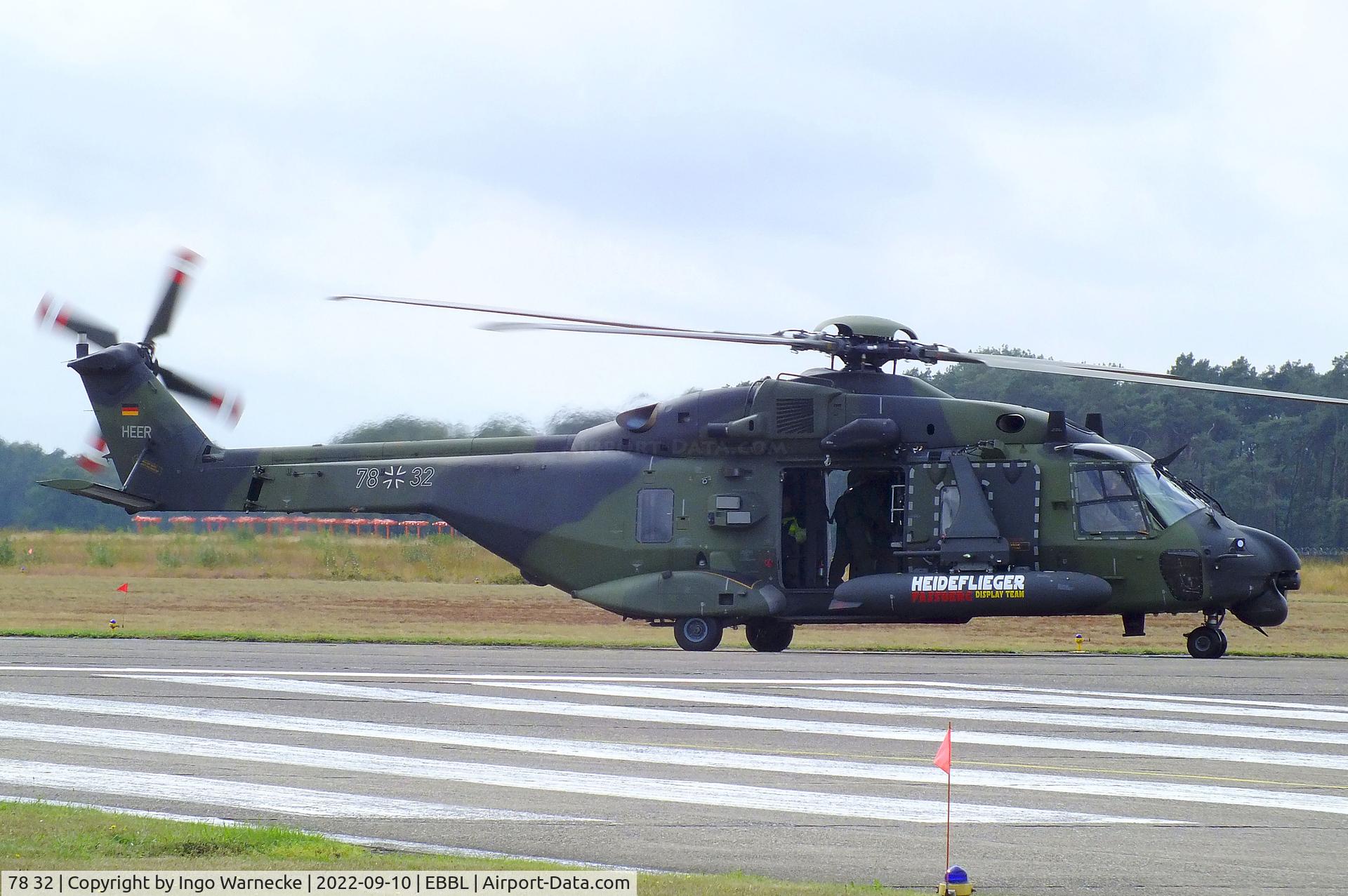 78 32, NHI NH-90 Caiman C/N TGEA32, NHI NH90 TTH of the Heeresflieger (german army) Heideflieger display team at the 2022 Sanicole Spottersday at Kleine Brogel air base
