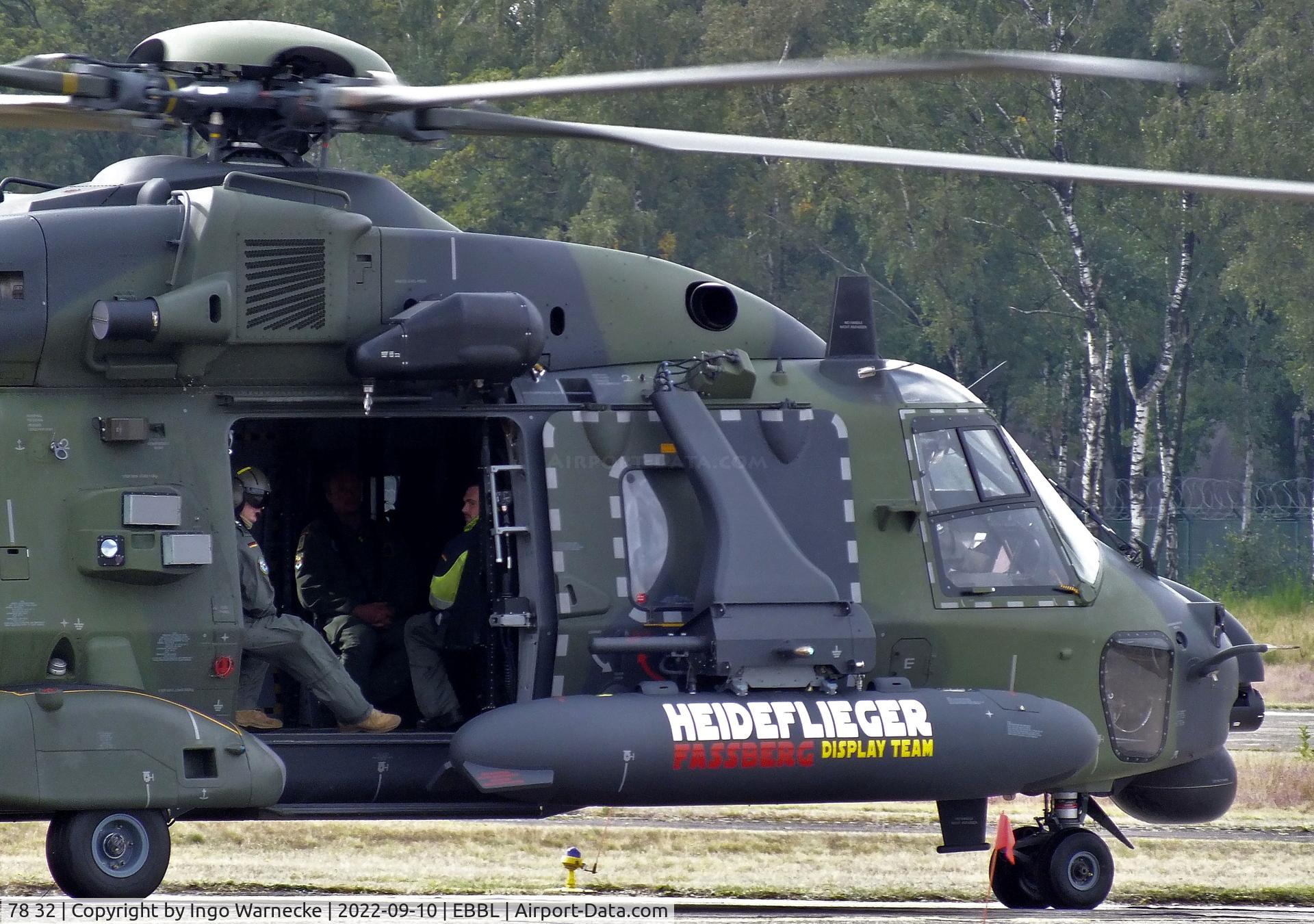 78 32, NHI NH-90 Caiman C/N TGEA32, NHI NH90 TTH of the Heeresflieger (german army) Heideflieger display team at the 2022 Sanicole Spottersday at Kleine Brogel air base