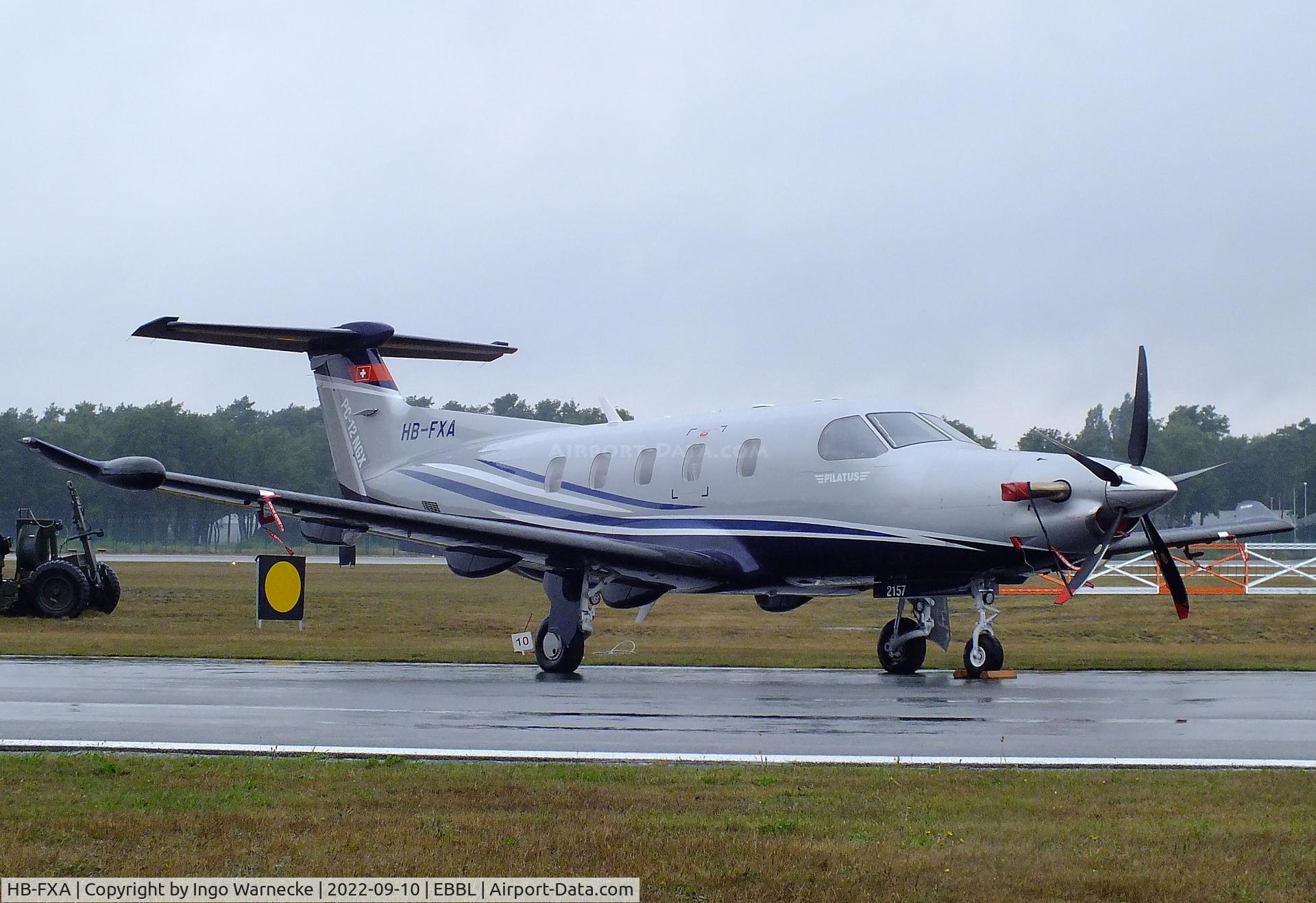HB-FXA, 2021 Pilatus PC-12/47E C/N 2157, Pilatus PC-12-NGX at the 2022 Sanicole Spottersday at Kleine Brogel air base