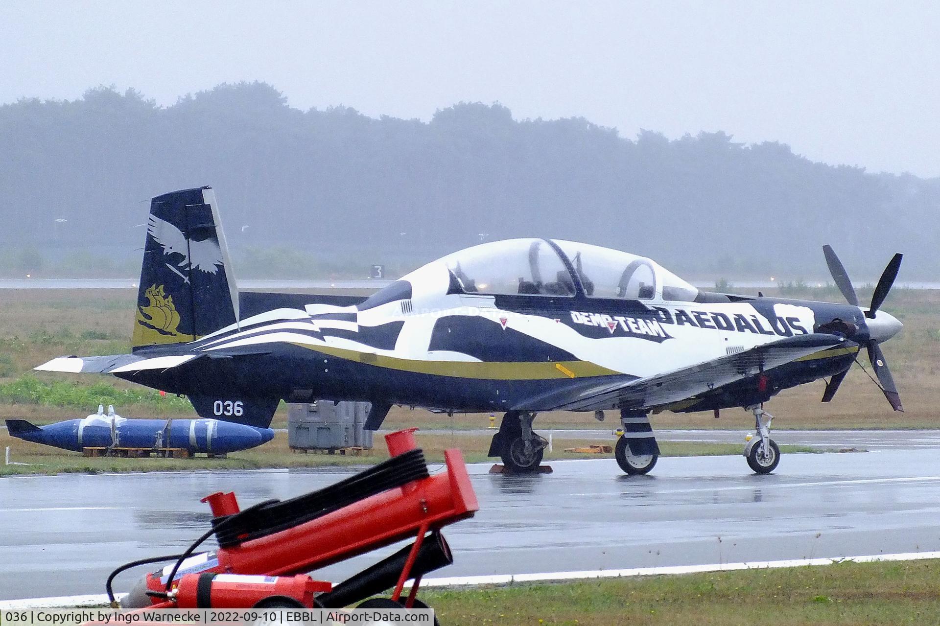 036, Raytheon T-6A Texan II C/N PG-36, Raytheon T-6A Texan II of the Greek Air Force Daedalos demo team at the 2022 Sanicole Spottersday at Kleine Brogel air base
