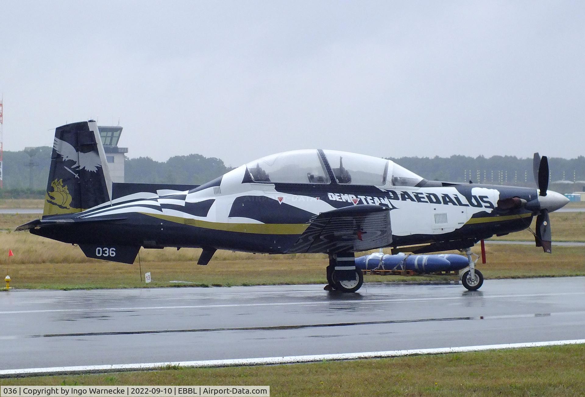 036, Raytheon T-6A Texan II C/N PG-36, Raytheon T-6A Texan II of the Greek Air Force Daedalos demo team at the 2022 Sanicole Spottersday at Kleine Brogel air base