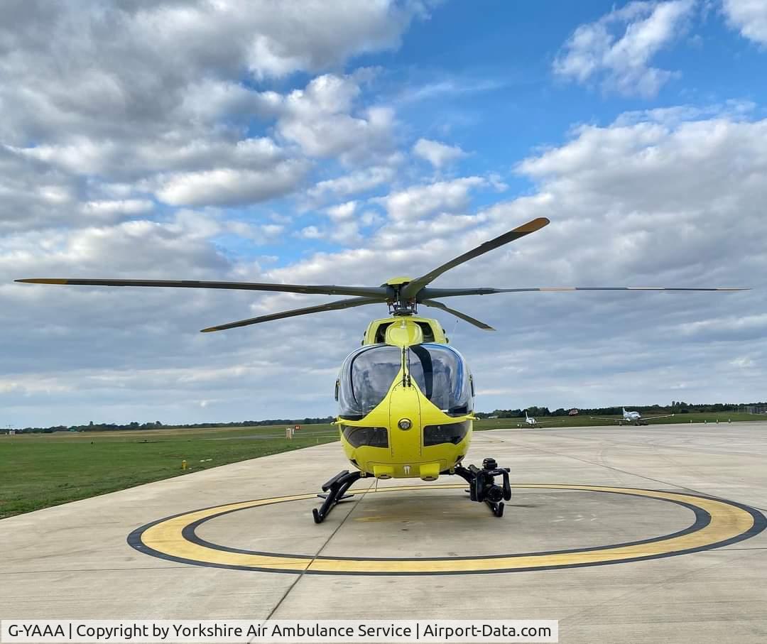 G-YAAA, 2022 Airbus Helicopters EC145-T3 (BK-117D-3) C/N 21185, G-YAAA arriving in UK.