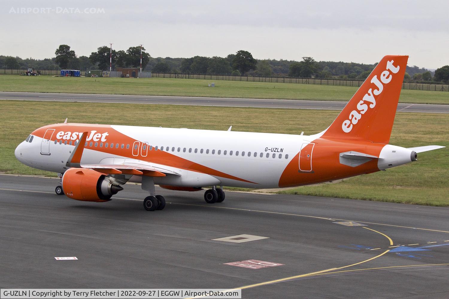 G-UZLN, 2022 Airbus A320-251N C/N 10849, At Luton