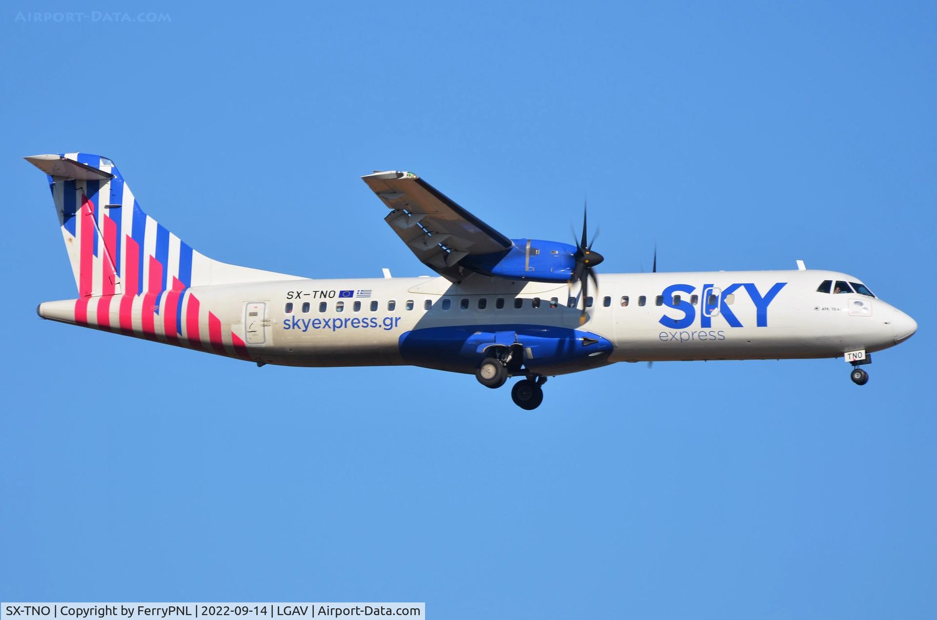 SX-TNO, 2020 ATR 72-600 C/N 1632, Sky Express ATR72 arriving