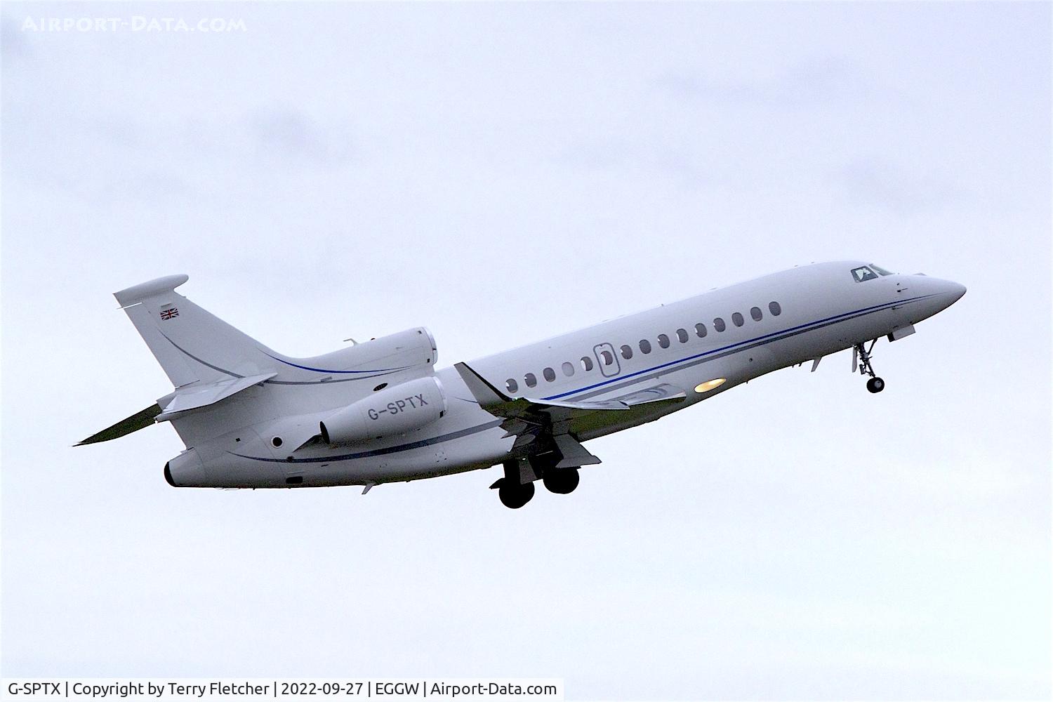 G-SPTX, 2018 Dassault Falcon 7X C/N 282, at Luton