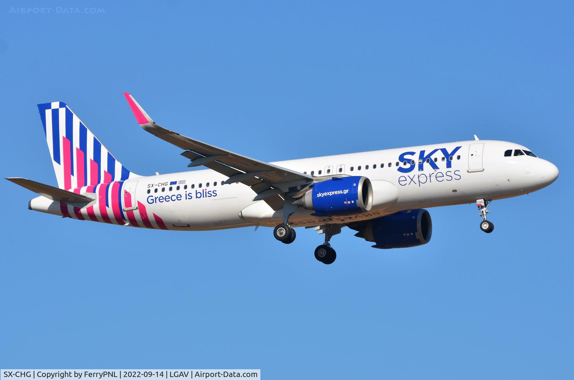 SX-CHG, 2021 Airbus A320-251N C/N 10079, Landing of Sky Express A320N