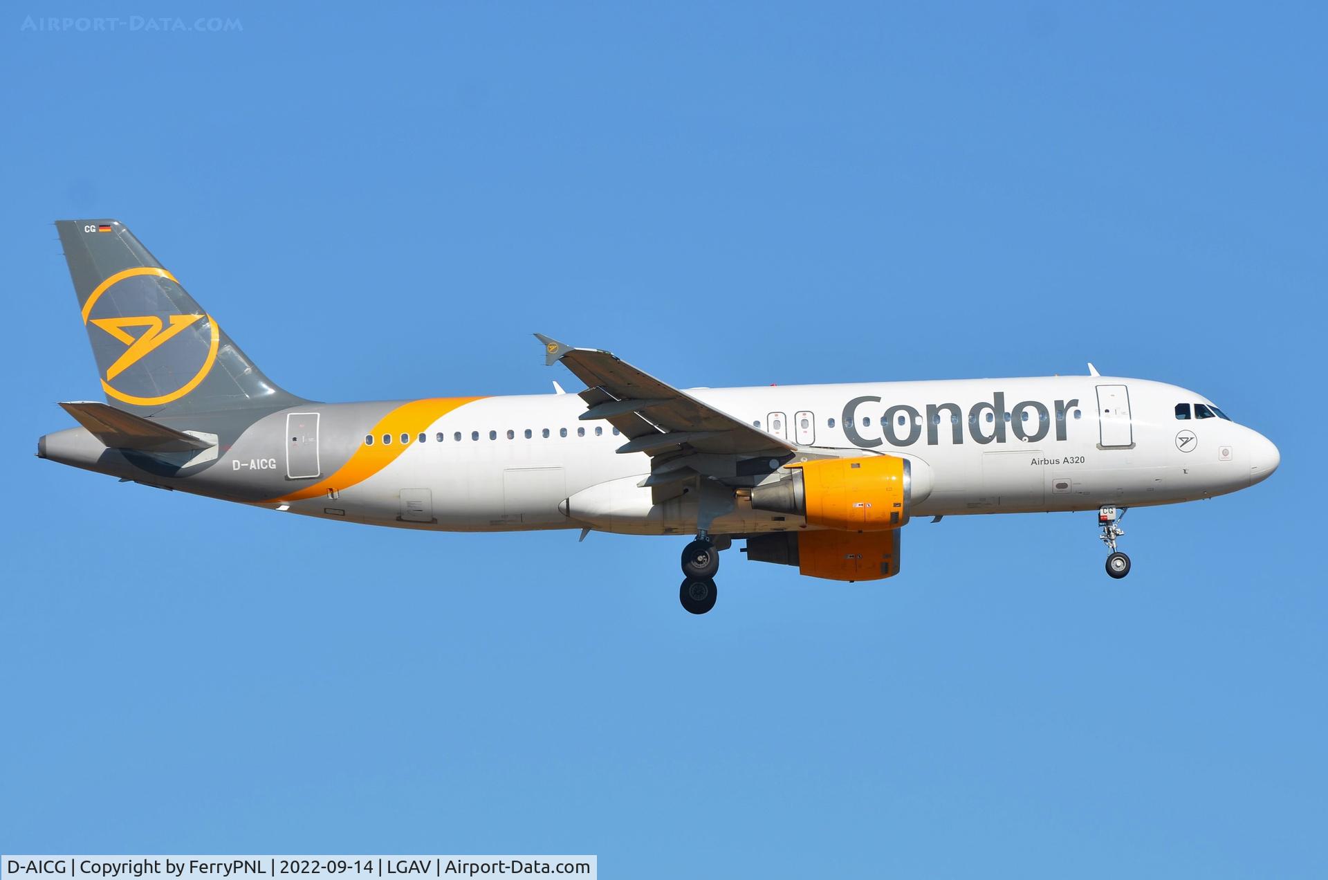 D-AICG, 1999 Airbus A320-212 C/N 0957, Condor A320 arriving from DUS