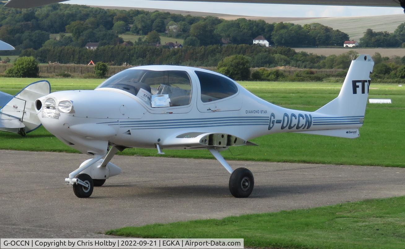 G-OCCN, 2006 Diamond DA-40D Diamond Star C/N D4.241, Wingless, propless and rudderless at Shoreham Airport, Sussex.