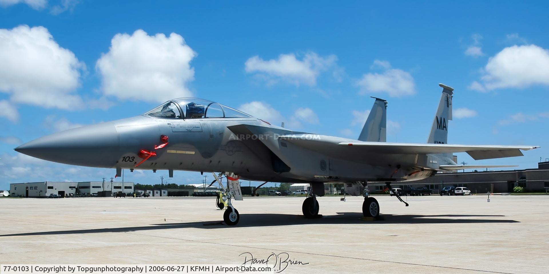 77-0103, McDonnell Douglas F-15A Eagle C/N 0386/A315, 102nd FW Ramp visit Otis ANGB, MA