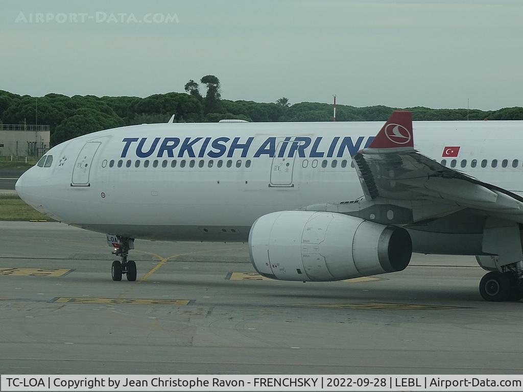 TC-LOA, 2013 Airbus A330-343E C/N 1483, Barcelona (BCN)	Istanbul (IST)	TK1856