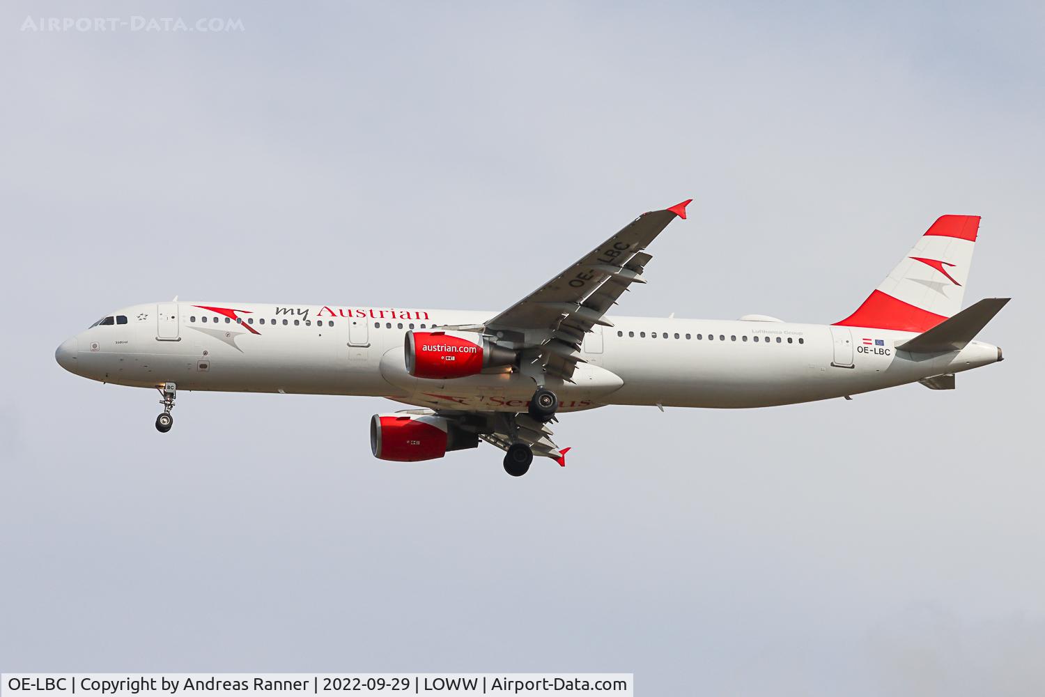 OE-LBC, 1996 Airbus A321-111 C/N 581, Austrian Airlines A321