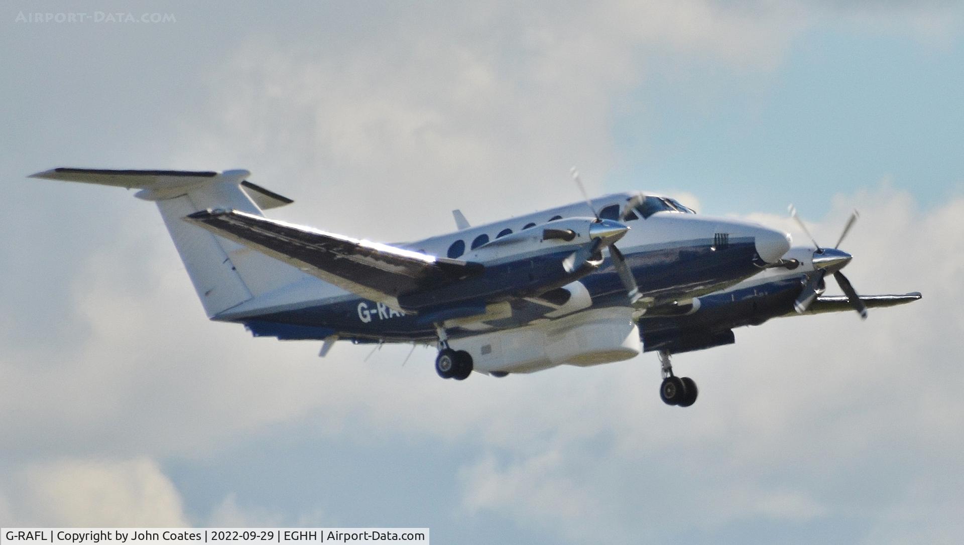 G-RAFL, 2003 Raytheon B200 King Air C/N BB-1832, Departing off 26