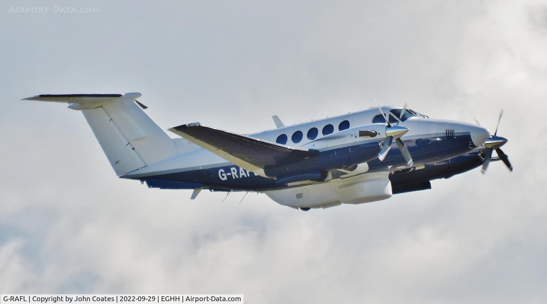 G-RAFL, 2003 Raytheon B200 King Air C/N BB-1832, Departing off 26
