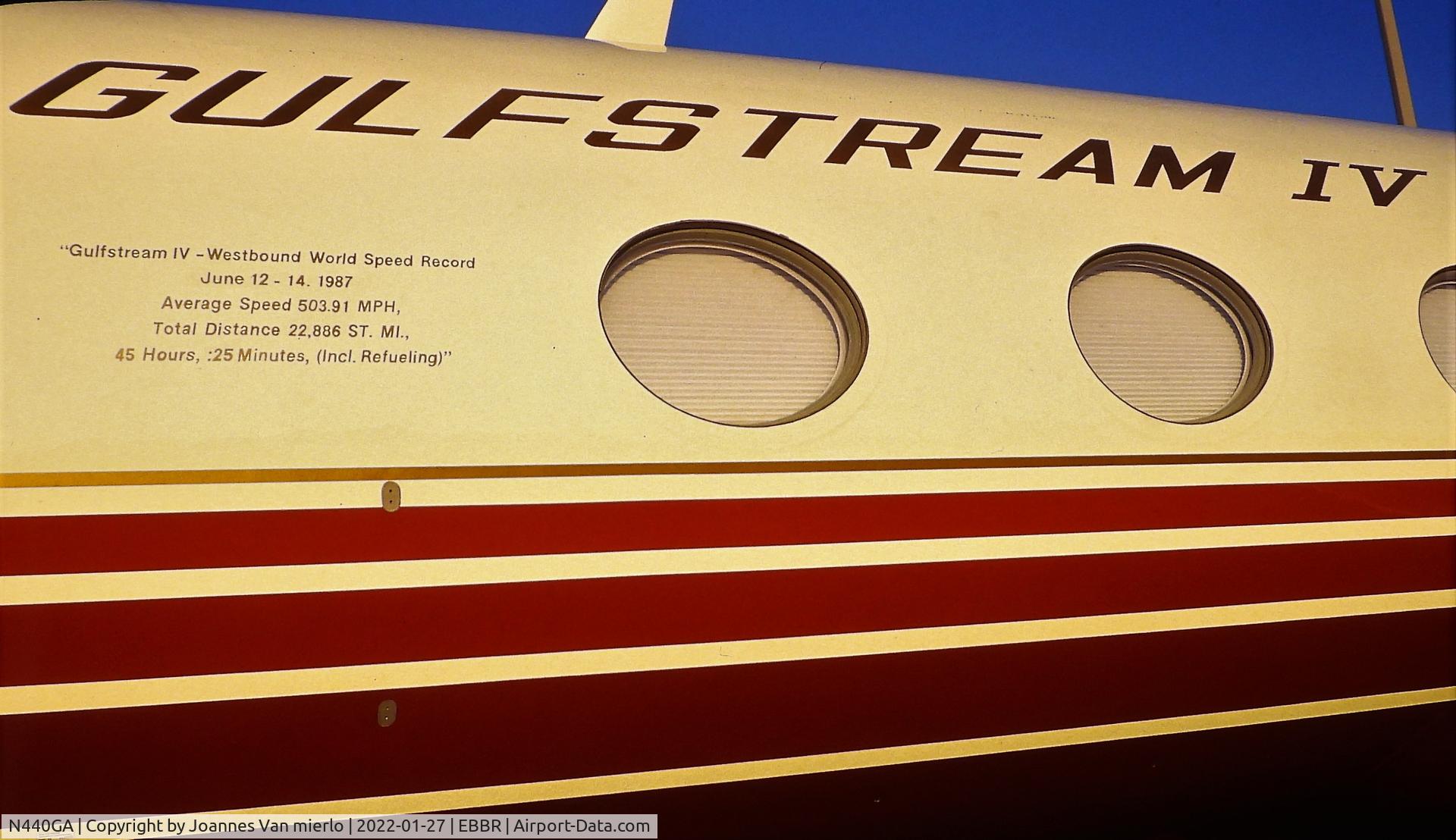 N440GA, 1986 Gulfstream Aerospace Gulfstream IV C/N 1002, belgium
