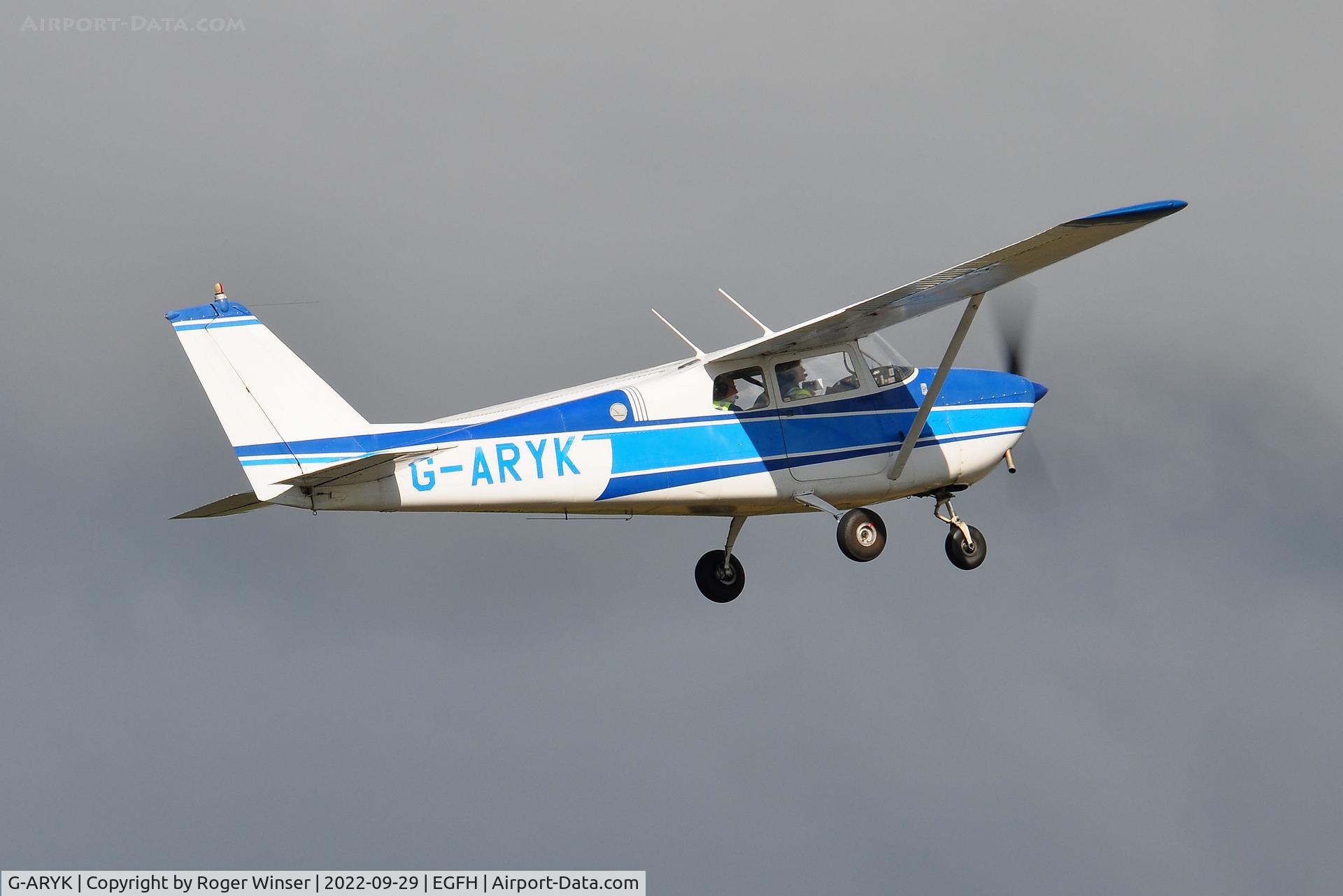 G-ARYK, 1962 Cessna 172C Skyhawk C/N 17249288, Resident Skyhawk departing Runway 04.