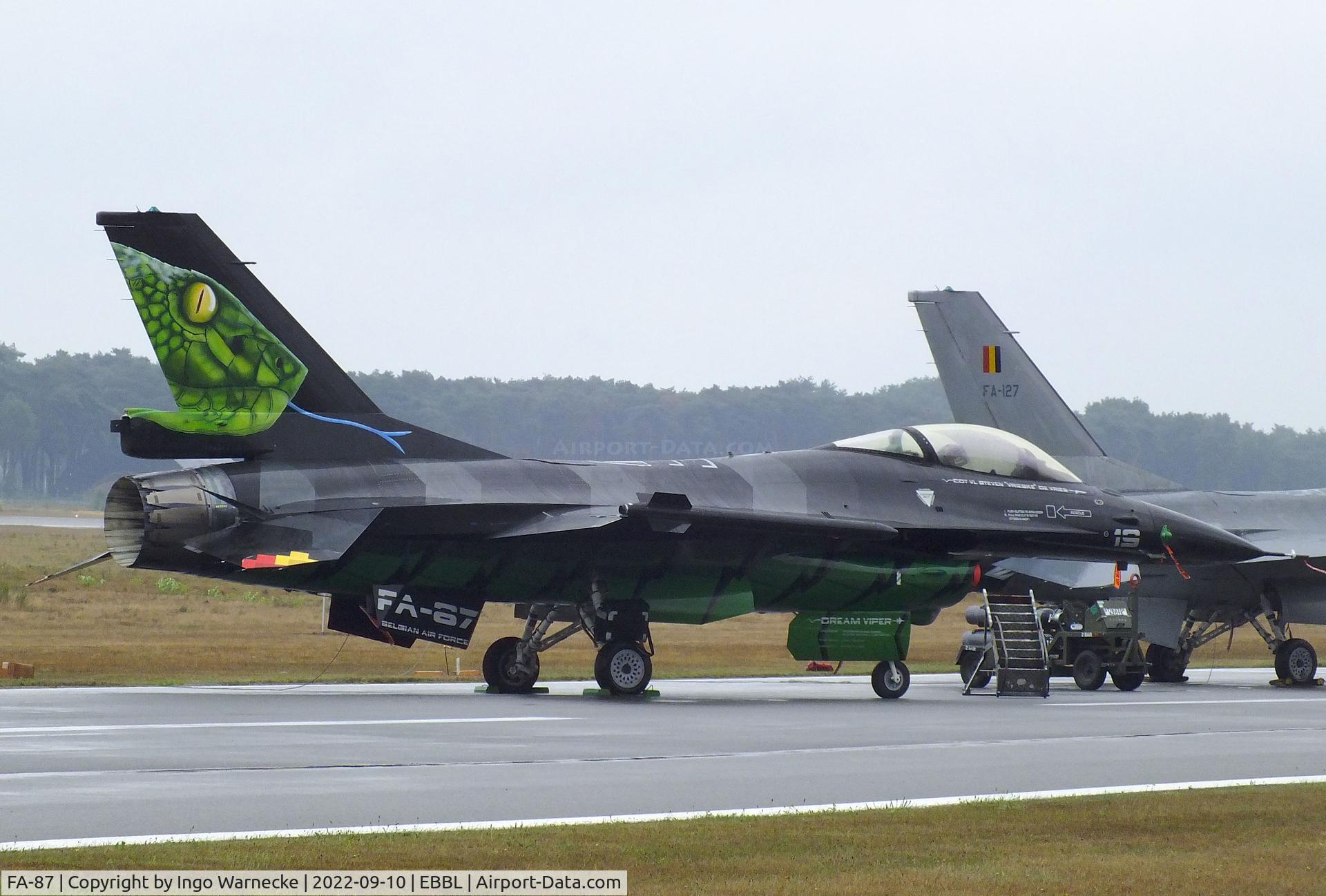 FA-87, SABCA F-16AM Fighting Falcon C/N 6H-87, General Dynamics (SABCA) F-16AM Fighting Falcon 'Dream Viper' at the 2022 Sanicole Spottersday at Kleine Brogel air base