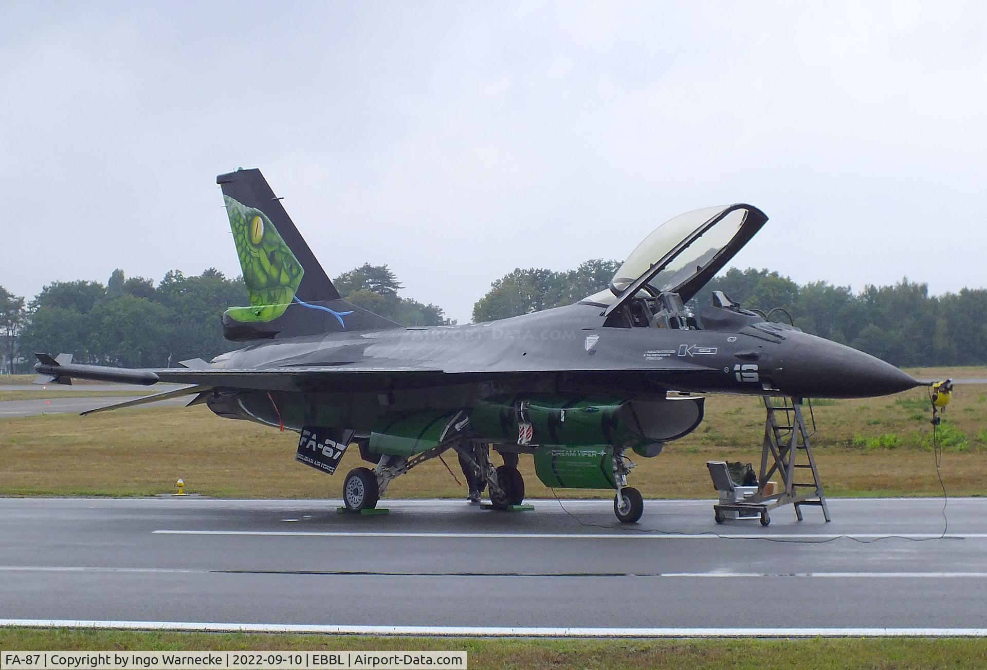 FA-87, SABCA F-16AM Fighting Falcon C/N 6H-87, General Dynamics (SABCA) F-16AM Fighting Falcon of the FAeB (Belgian air force) in 'Dream Viper' special colours at the 2022 Sanicole Spottersday at Kleine Brogel air base