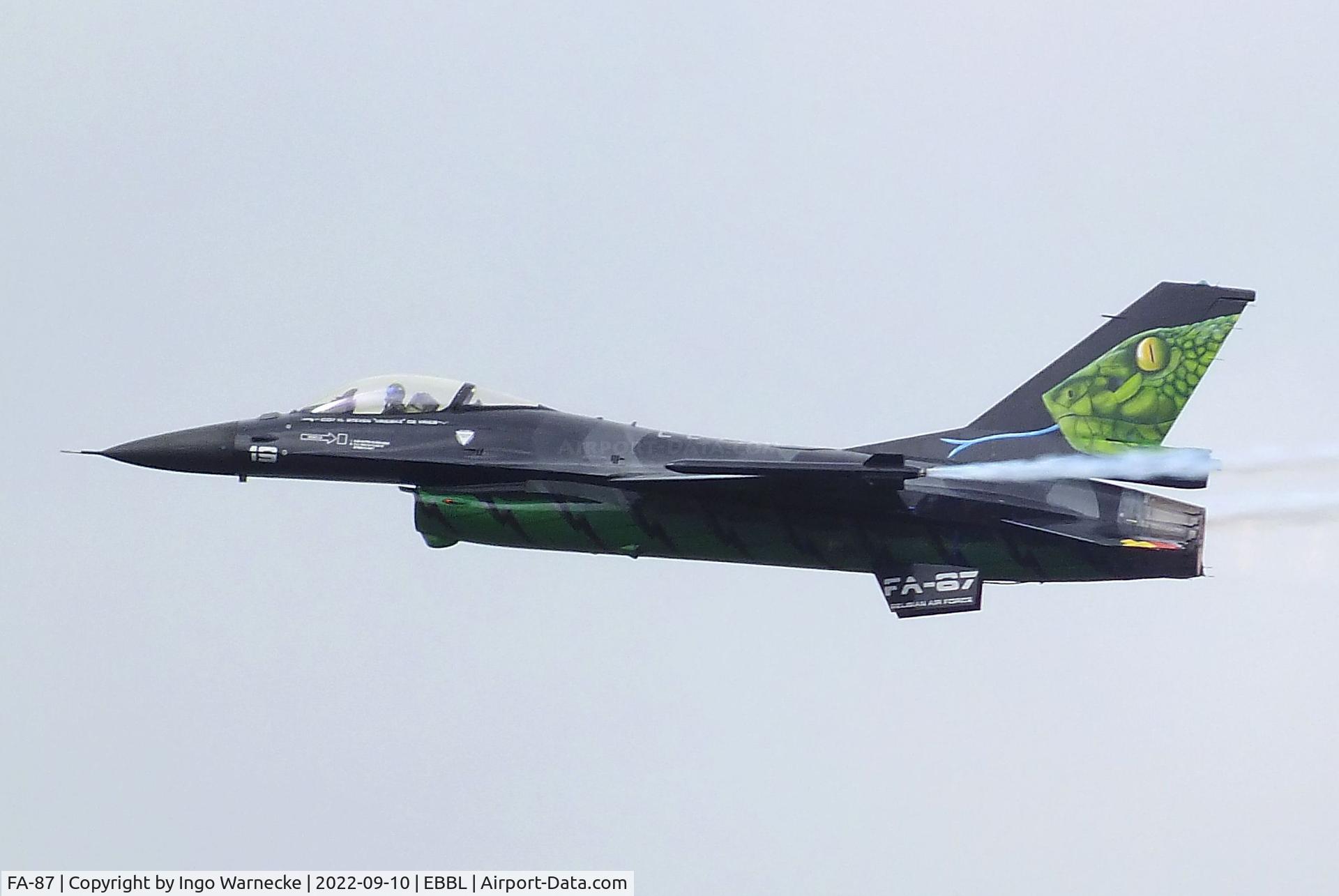 FA-87, SABCA F-16AM Fighting Falcon C/N 6H-87, General Dynamics (SABCA) F-16AM Fighting Falcon of the FAeB (Belgian air force) in 'Dream Viper' special colours at the 2022 Sanicole Spottersday at Kleine Brogel air base