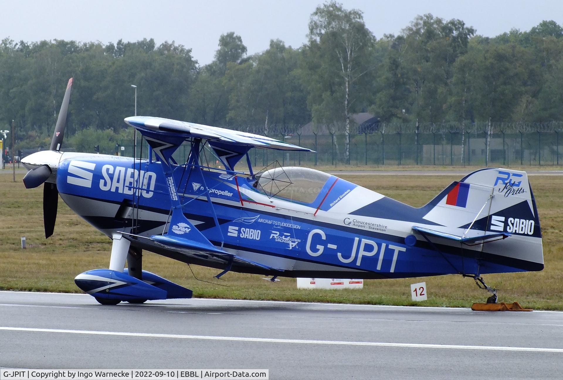 G-JPIT, 2017 Pitts S-2S Special C/N LAA 009C-15409, Rich Goodwin Pitts S-2SE with new wing by E. Saurenman Aero Works at the 2022 Sanicole Spottersday at Kleine Brogel air base