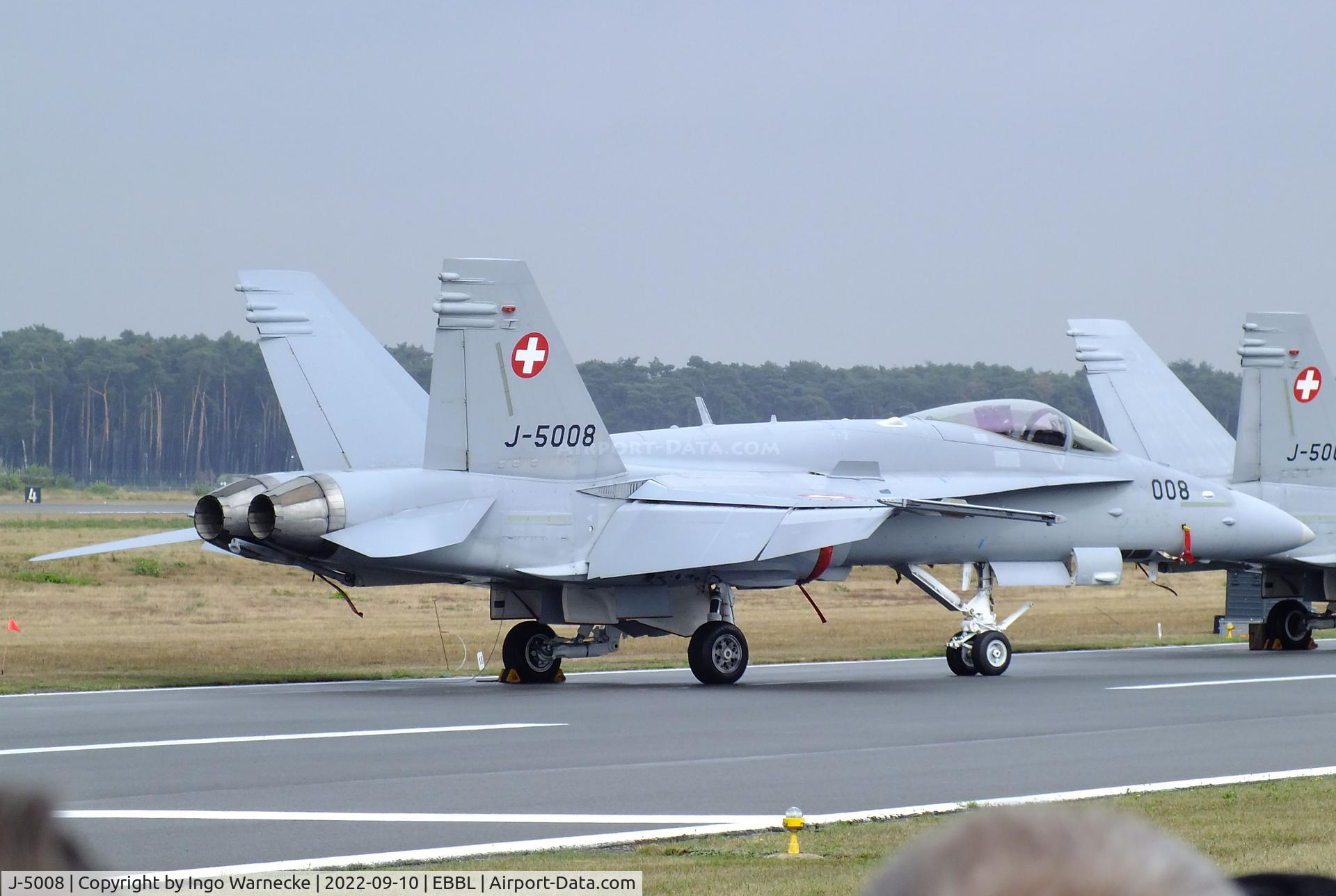 J-5008, McDonnell Douglas F/A-18C Hornet C/N 1336/SFC008, McDonnell Douglas F/A-18C Hornet of the Swiss Air Force at the 2022 Sanicole Spottersday at Kleine Brogel air base