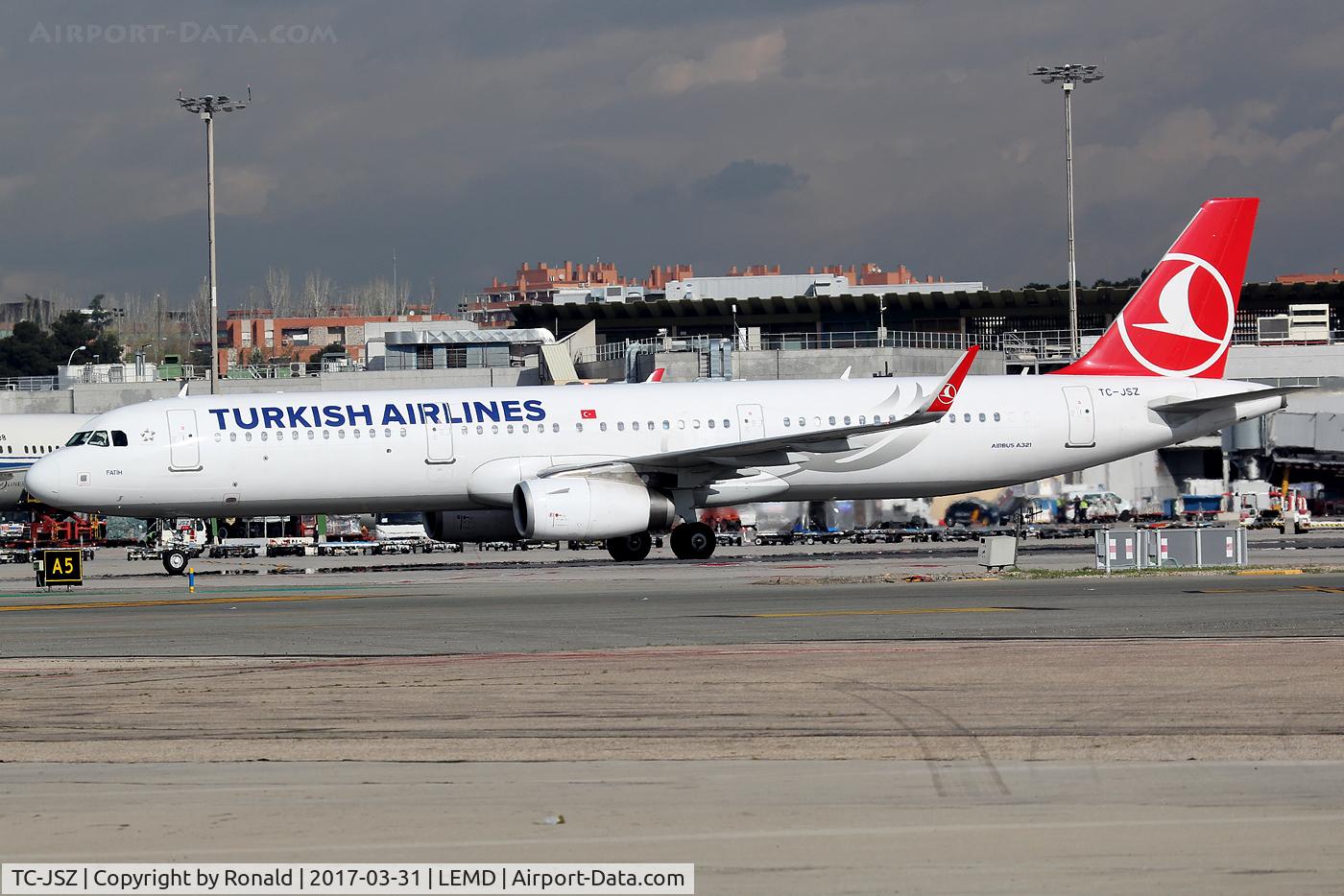 TC-JSZ, 2015 Airbus A321-231 C/N 6766, at mad