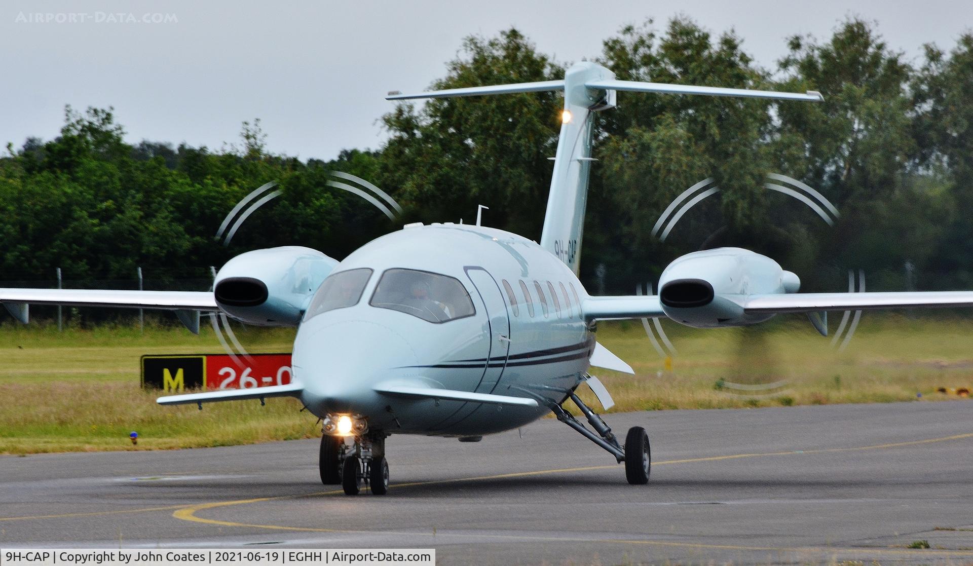 9H-CAP, 2008 Piaggio P-180 Avanti II C/N 1153, Taxiing on arrival