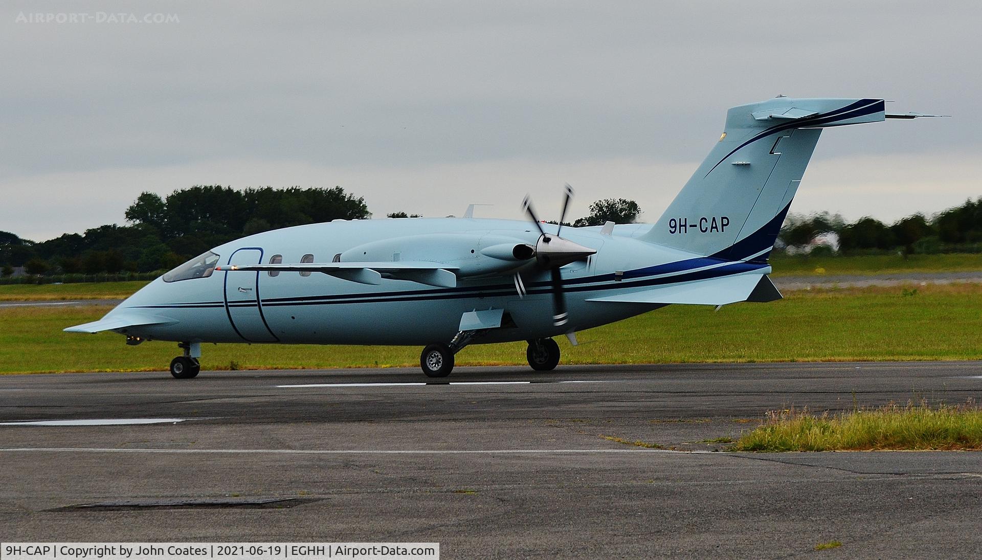 9H-CAP, 2008 Piaggio P-180 Avanti II C/N 1153, Taxiing on arrival