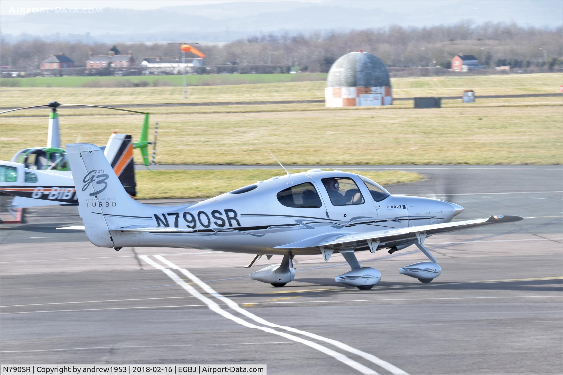 N790SR, 2007 Cirrus SR22 G3 GTS Turbo C/N 2859, N790SR at Gloucestershire Airport.