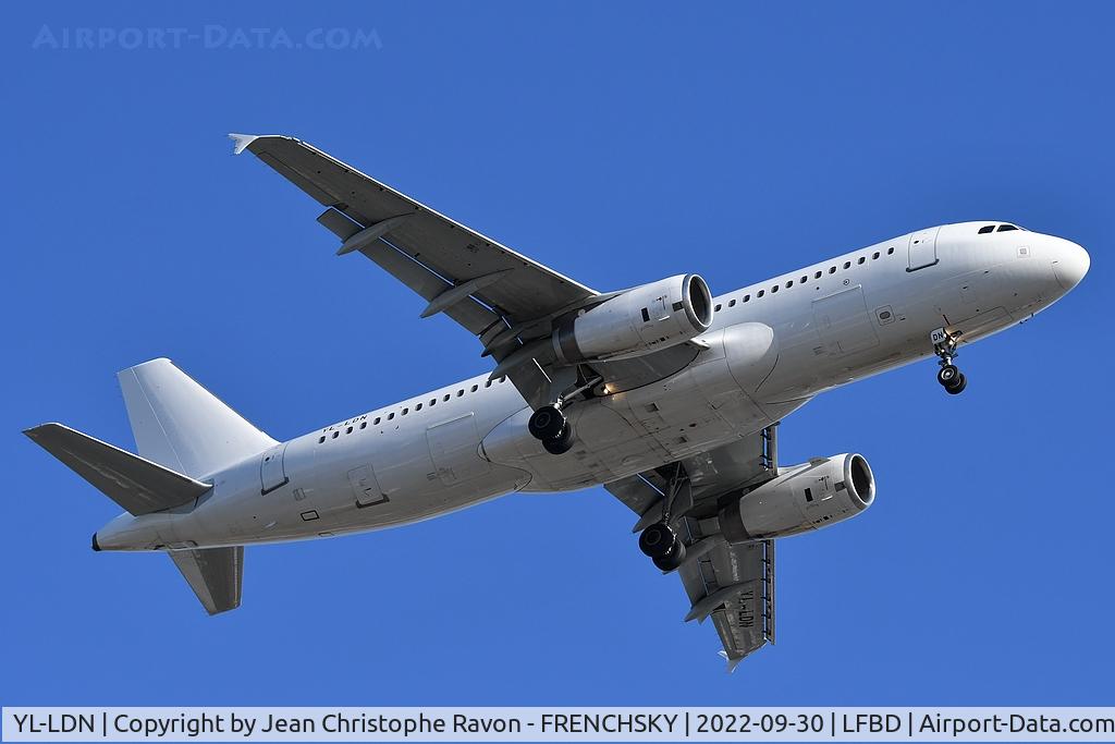 YL-LDN, 2008 Airbus A320-232 C/N 3641, London (LTN)	Bordeaux (BOD)	U22033