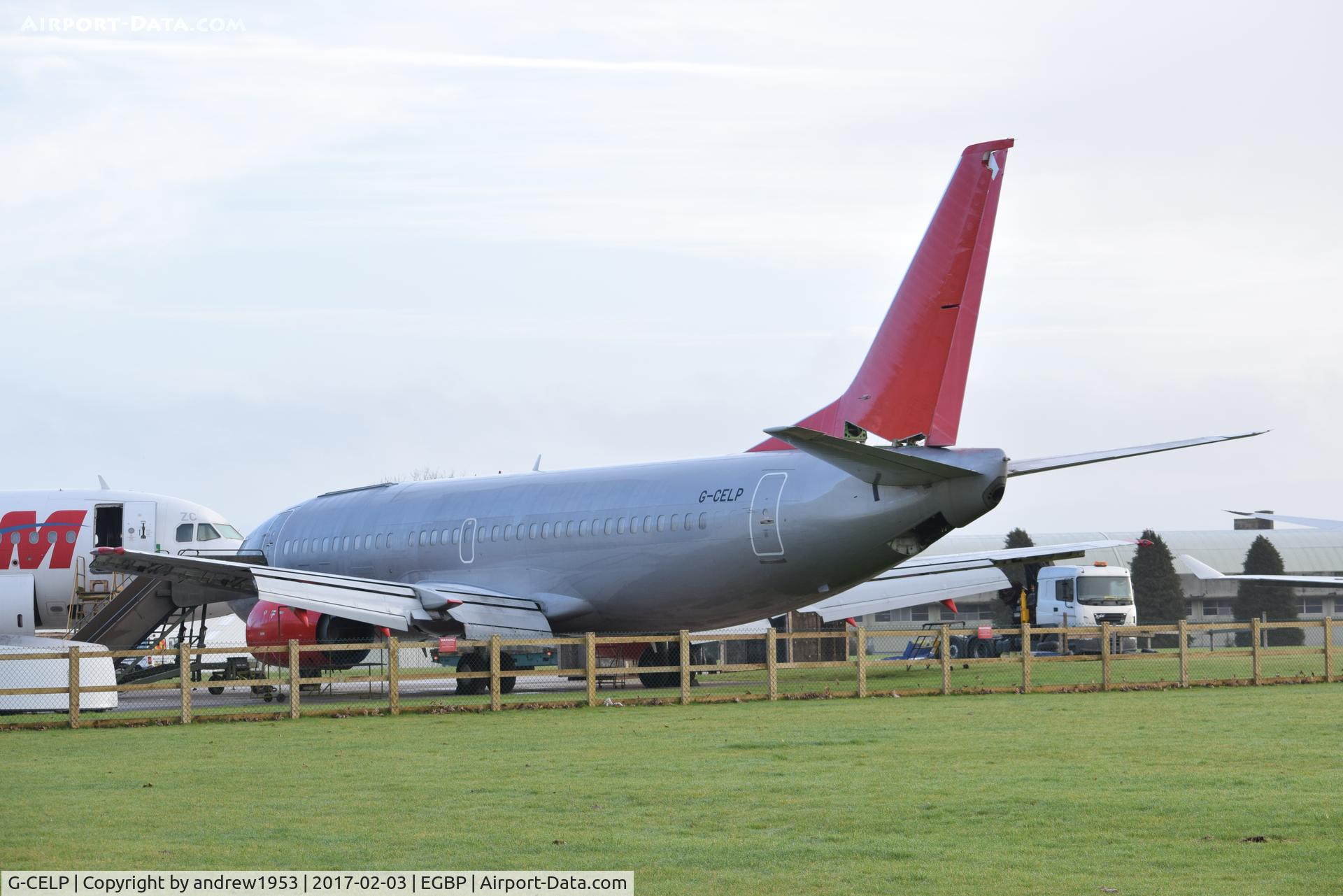 G-CELP, 1986 Boeing 737-330(QC) C/N 23522, G-CELP at Cotswold Airport.