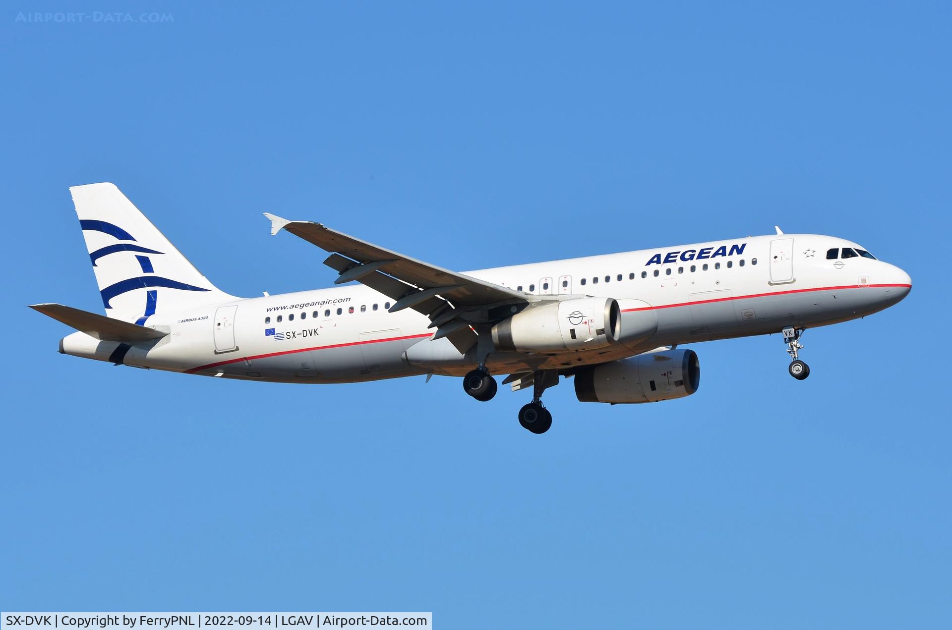SX-DVK, 2008 Airbus A320-232 C/N 3392, Aegean A320