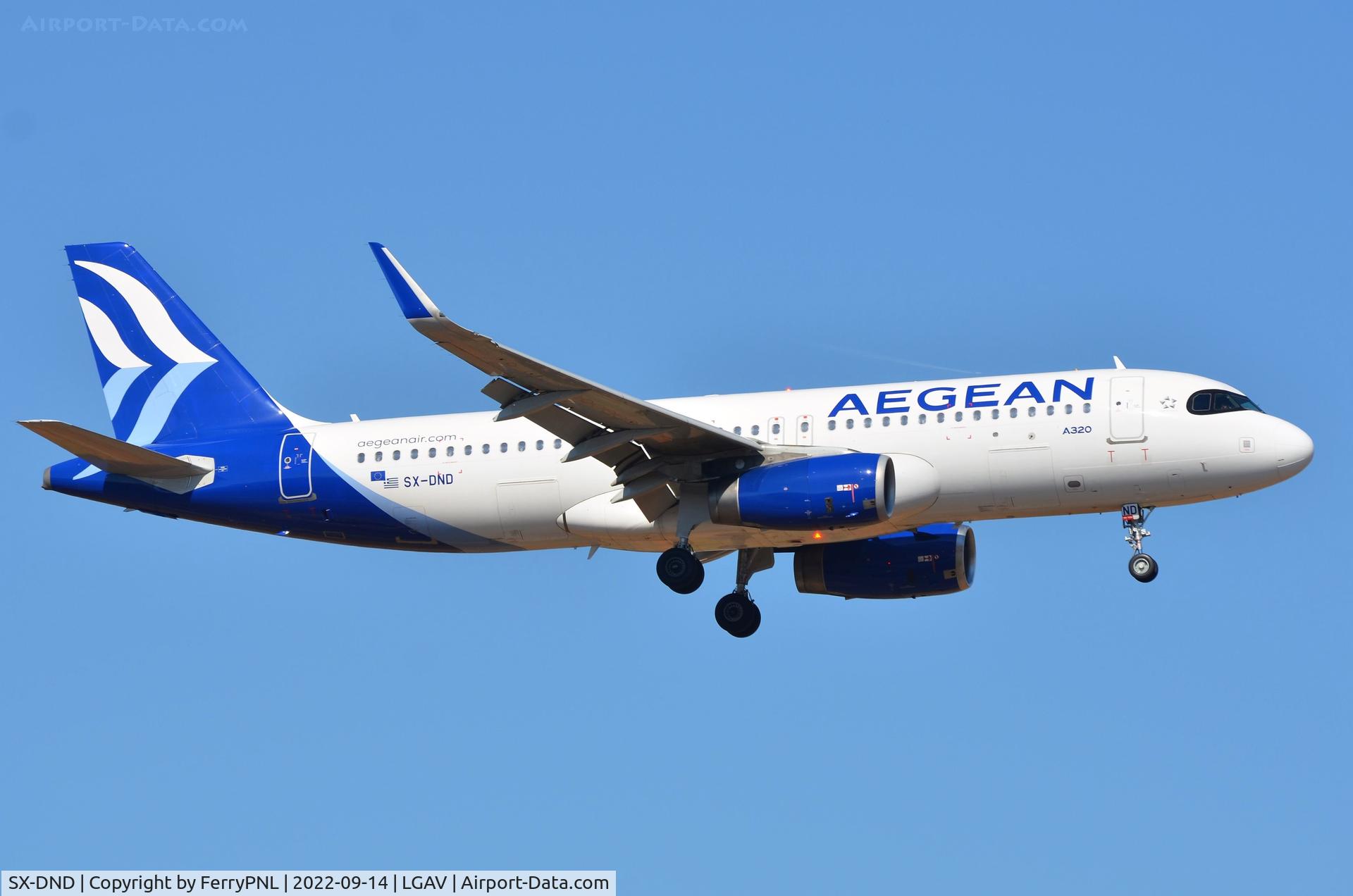 SX-DND, 2016 Airbus A320-232 C/N 6989, Aegean A320 arriving