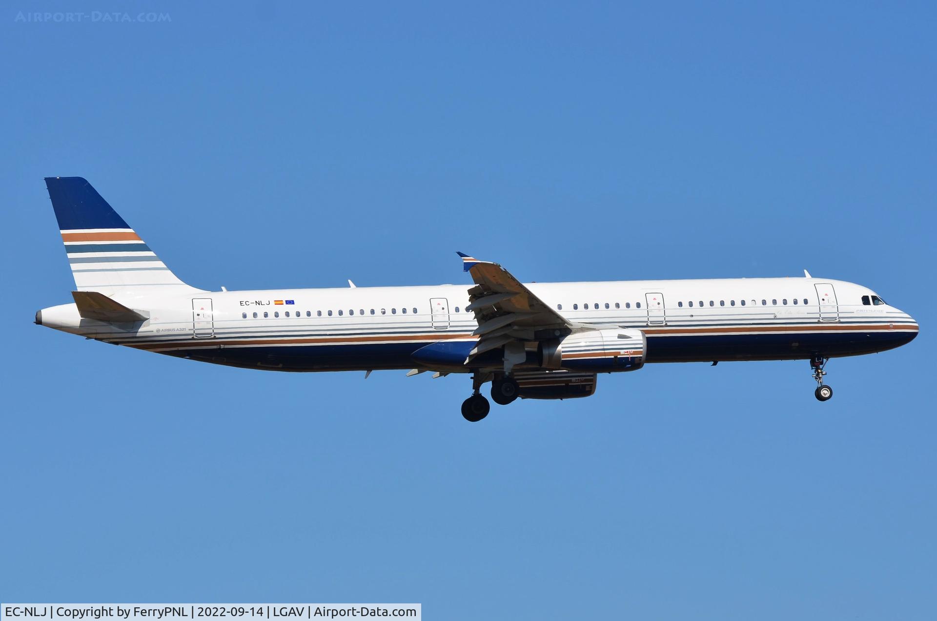 EC-NLJ, 2008 Airbus A321-231 C/N 3636, Privilege Style A321 arriving from CPH