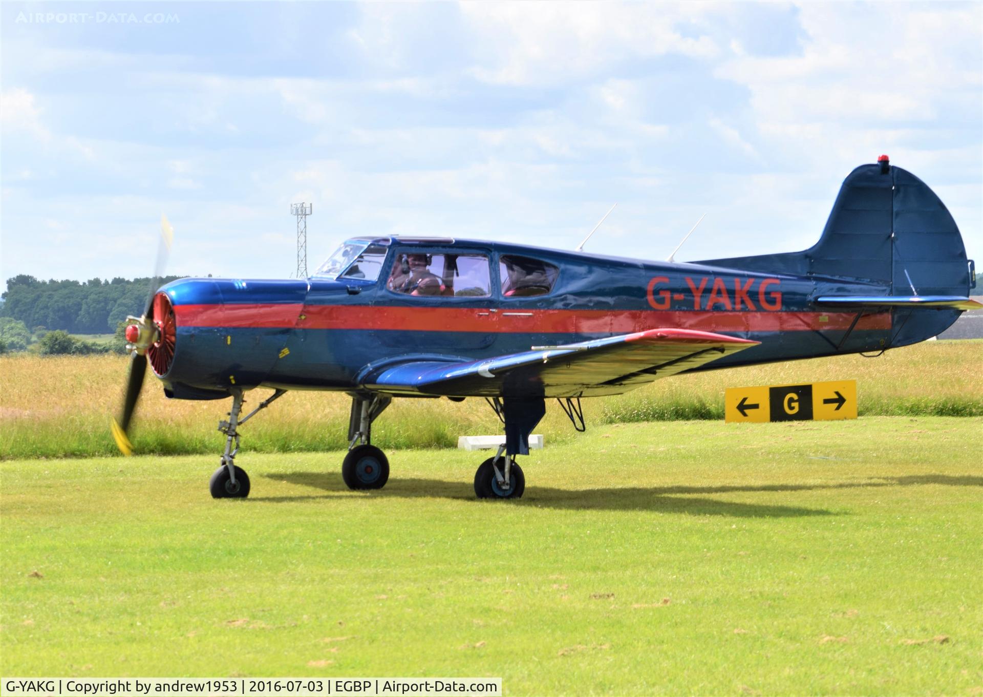 G-YAKG, 1979 Yakovlev Yak-18T C/N 22202034023, G-YAKG at Cotswold Airport.