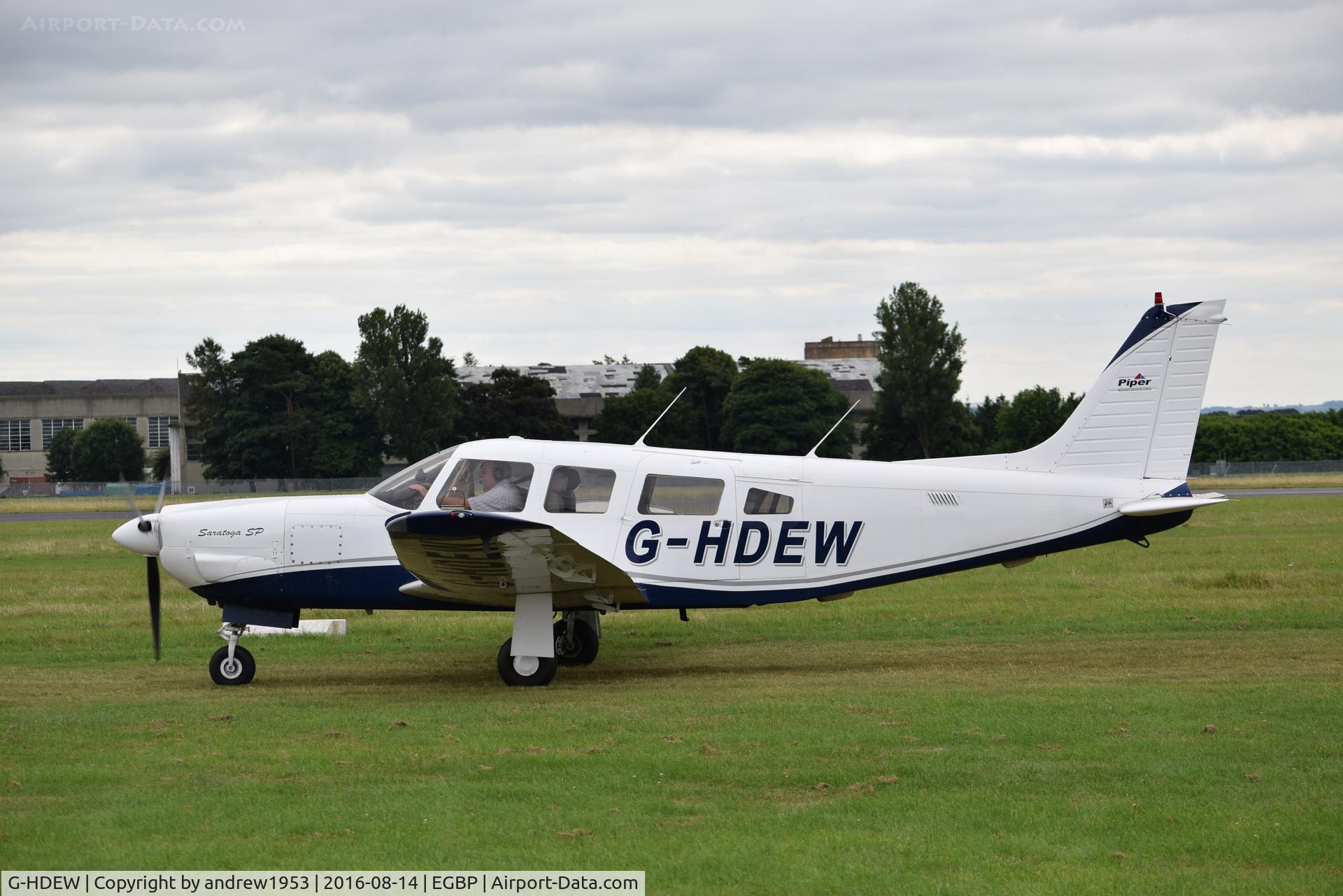 G-HDEW, 1989 Piper PA-32R-301 Saratoga SP C/N 3213026, G-HDEW at Cotswold Airport.