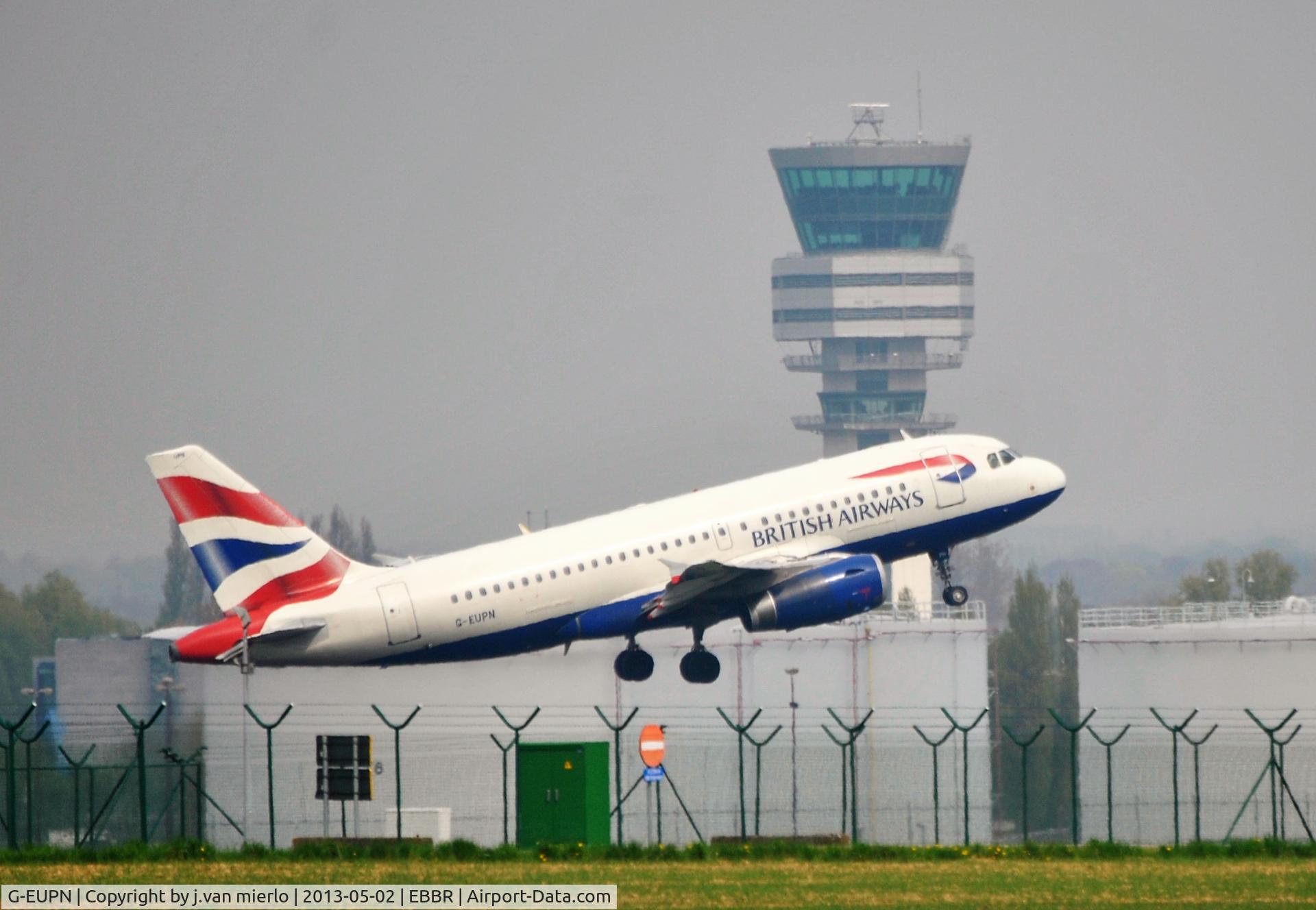 G-EUPN, 2000 Airbus A319-131 C/N 1261, T/O 07R BRU