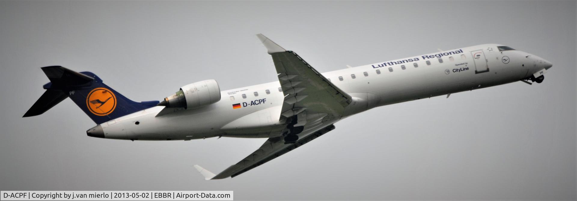 D-ACPF, 2001 Canadair CRJ-701ER (CL-600-2C10) Regional Jet C/N 10030, T/O BRU 07R