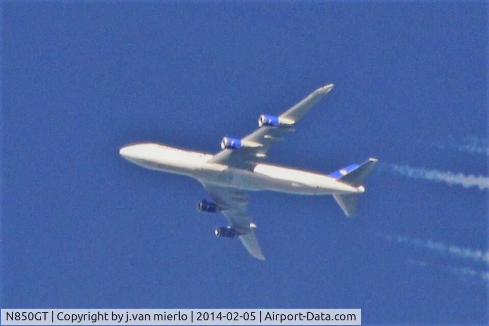 N850GT, 2012 Boeing 747-87UF/SCD C/N 37570, Cruising over Belgium