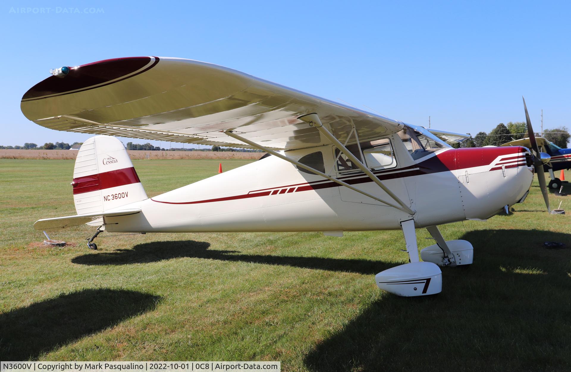 N3600V, 1948 Cessna 140 C/N 14868, Cessna 140