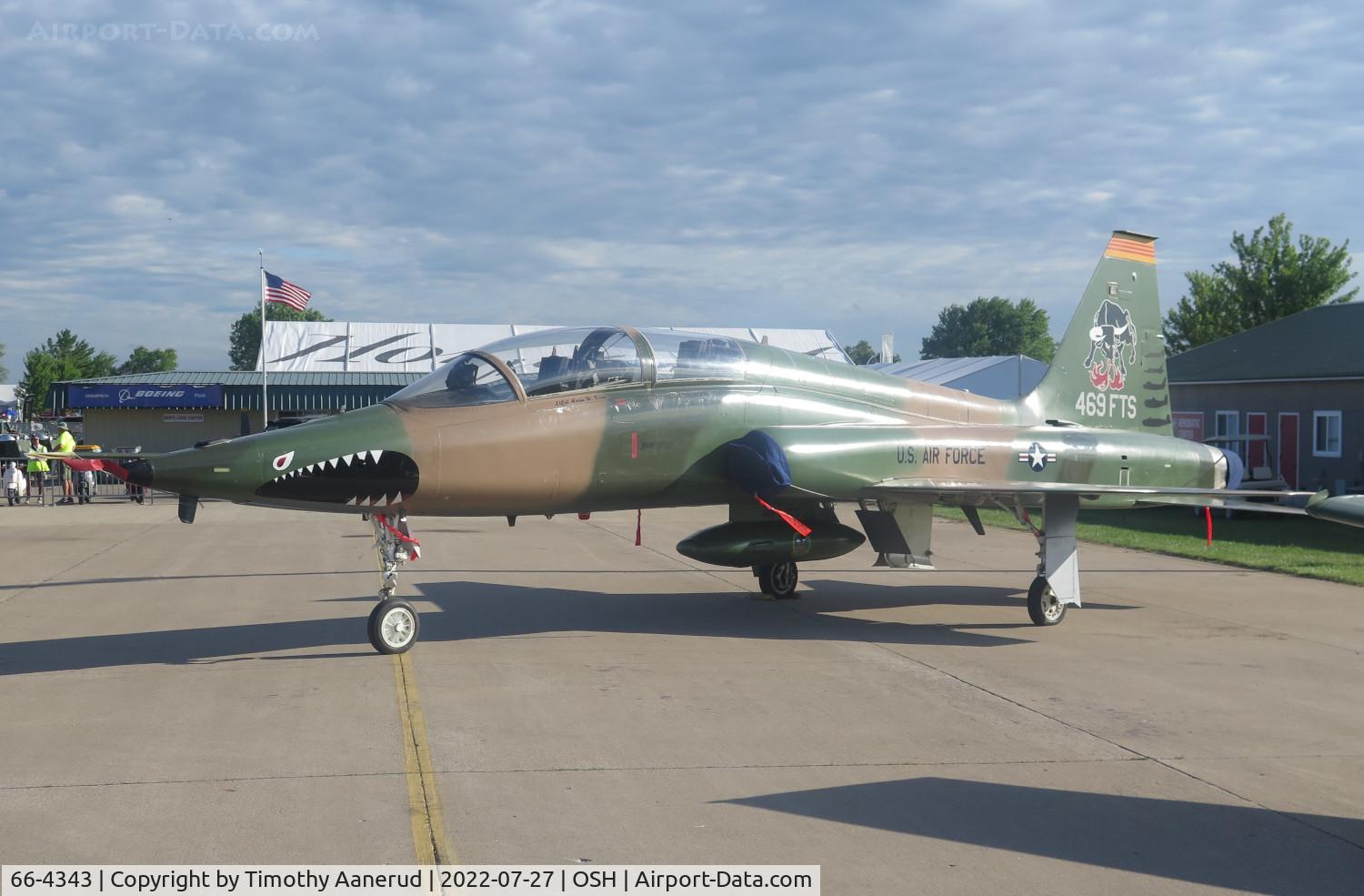 66-4343, 1966 Northrop T-38C Talon C/N N.5920, 1966 Northrop T-38C Talon, c/n: N.5920, 66-4343, AirVenture 2022.  Shark Mouth