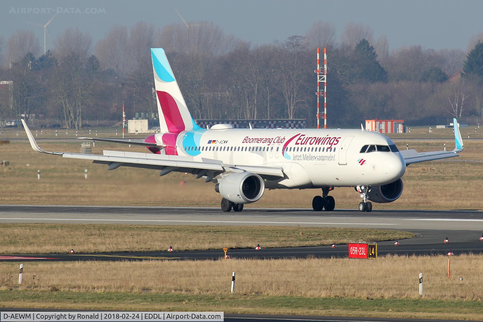 D-AEWM, 2016 Airbus A320-214 C/N 7259, at dus