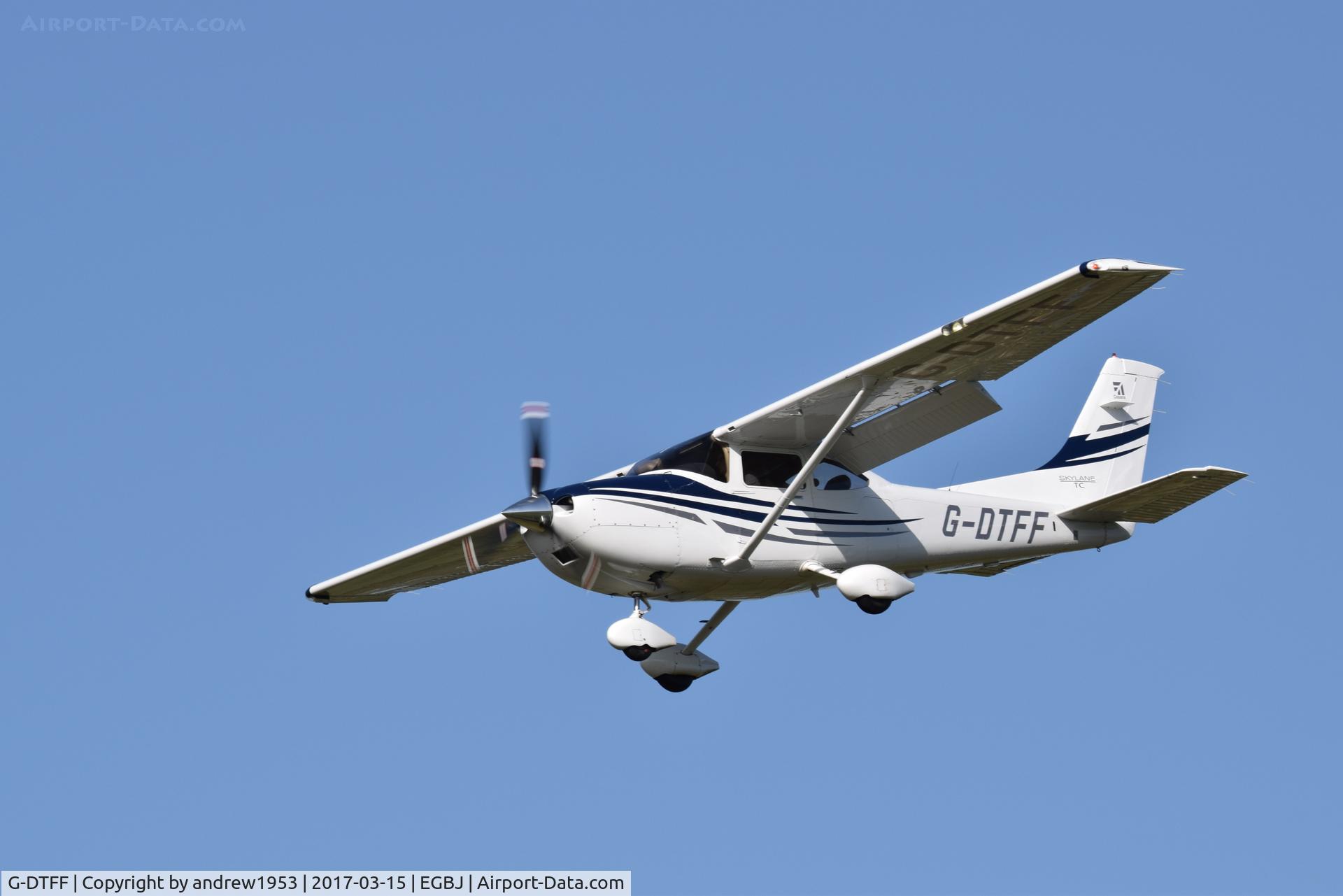 G-DTFF, 2005 Cessna T182T Turbo Skylane C/N T18208474, G-DTFF at Gloucestershire Airport.