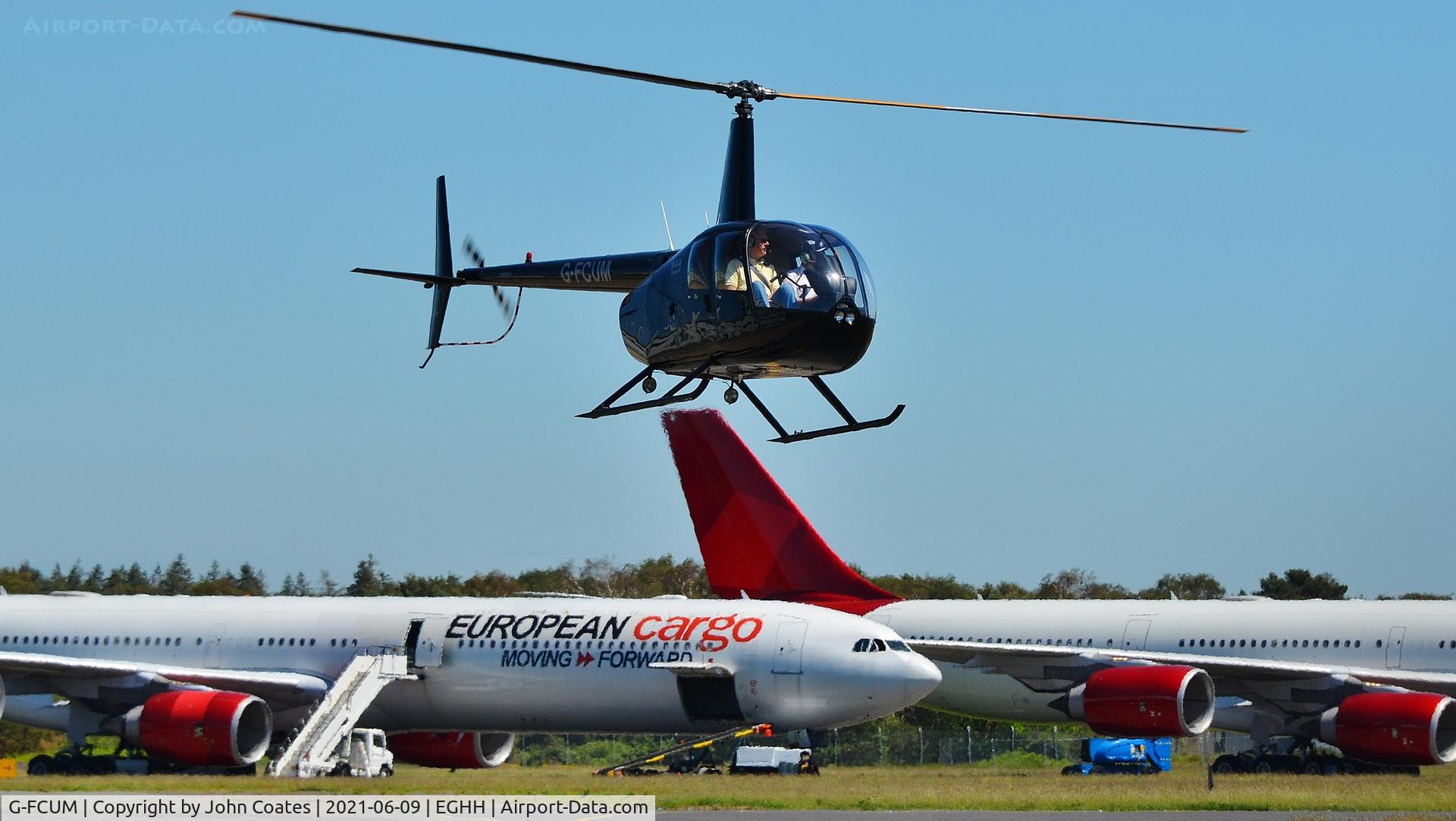 G-FCUM, 2007 Robinson R44 Raven II C/N 11723, Arriving at Bliss Avn.
