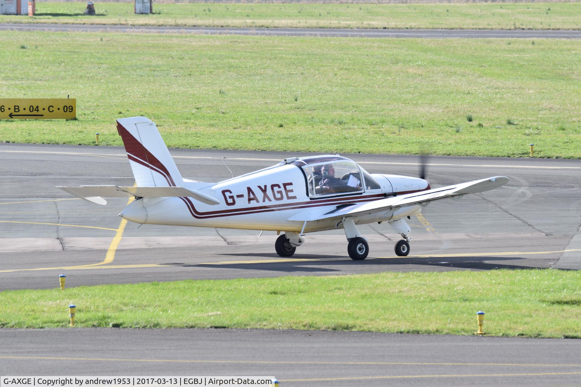 G-AXGE, 1969 Socata MS-880B Rallye Club C/N 1353, G-AXGE at Gloucestershire Airport.